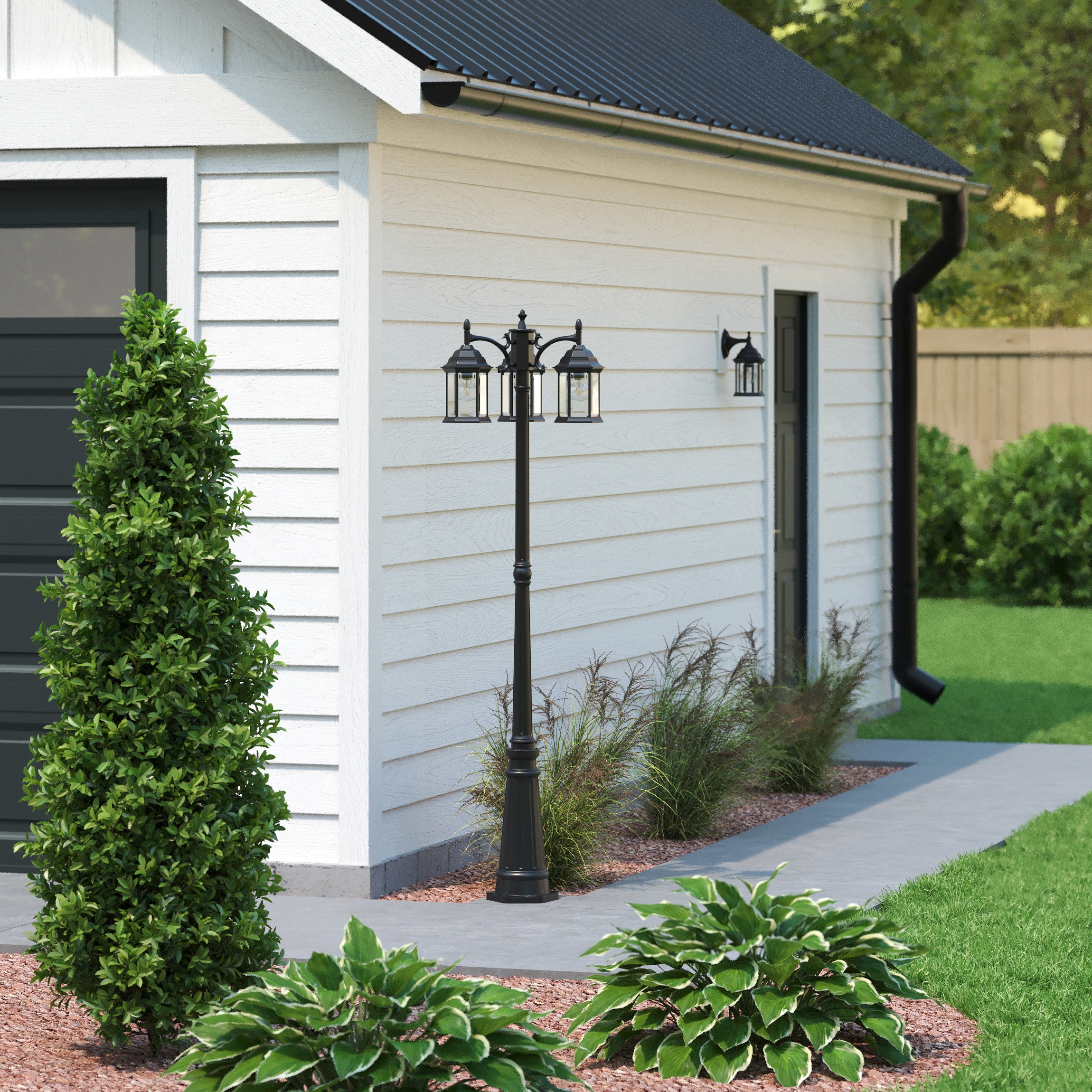 allen + roth 7290101012 Complete-Post-Lights - View #4