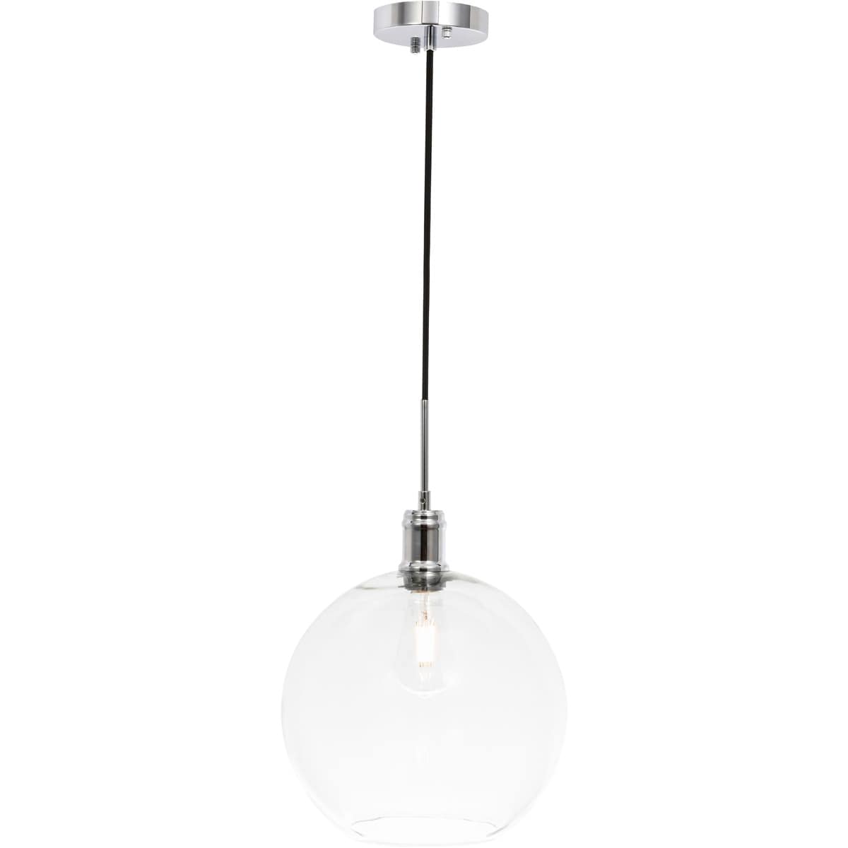 Elegant Lighting 1706344 Living District LD6208C Emett 1 Light 13 inch Chrome Pendant Ceiling Light