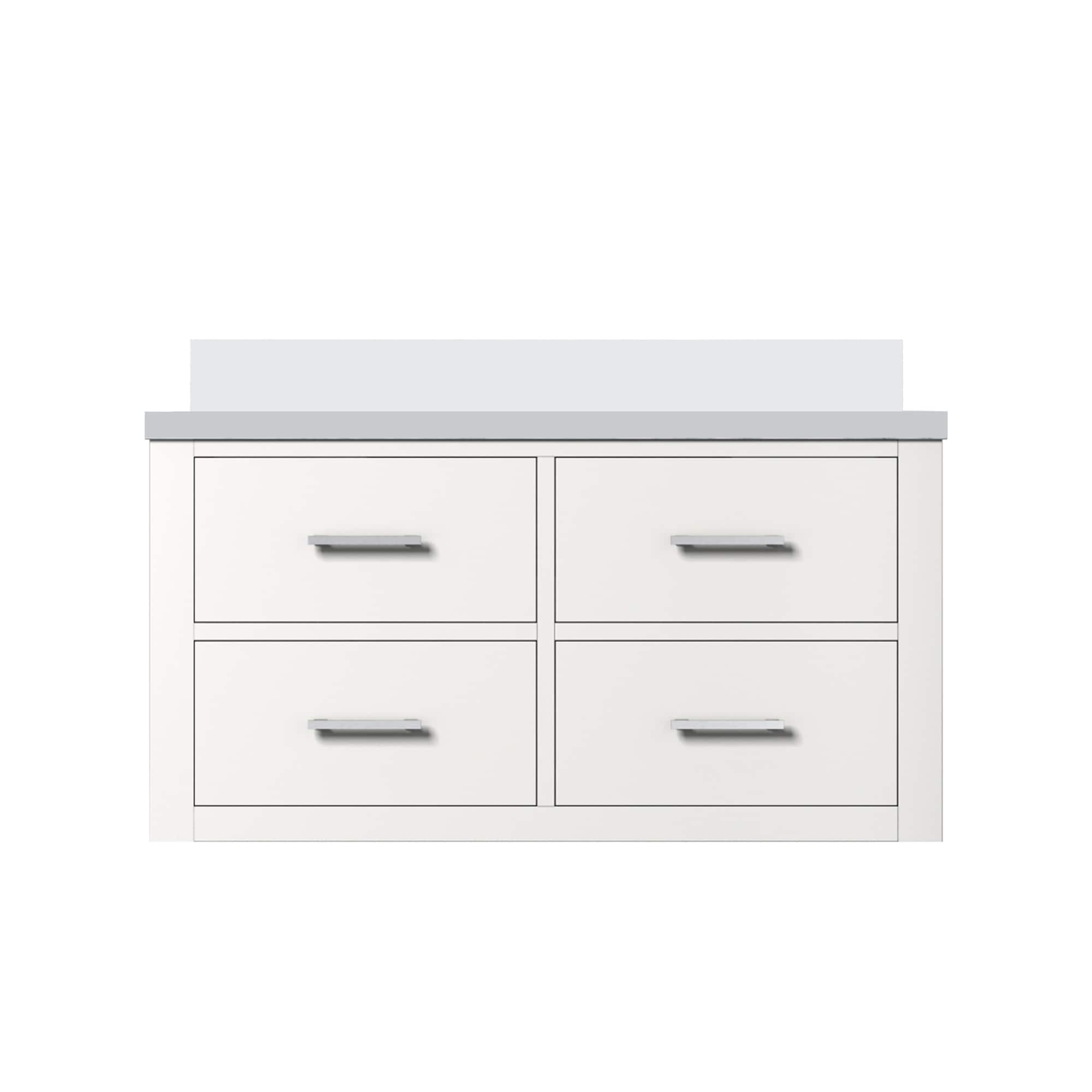 Lexora LVSO36SA200 Southold 36-in White Undermount Single Sink Floating Bathroom Vanity with White Quartz Top