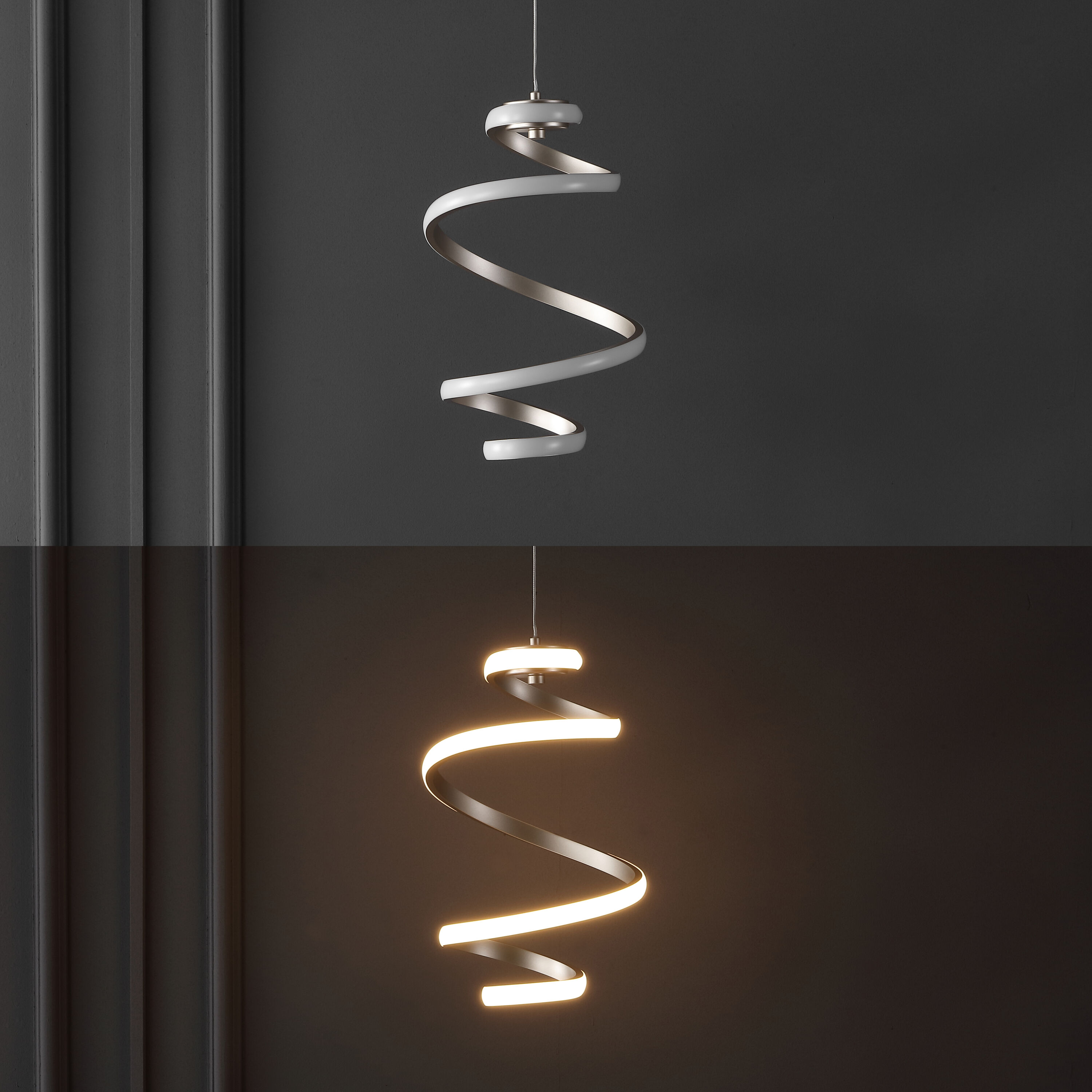 11" Silver Modern Minimalist Aluminum LED Pendant Light