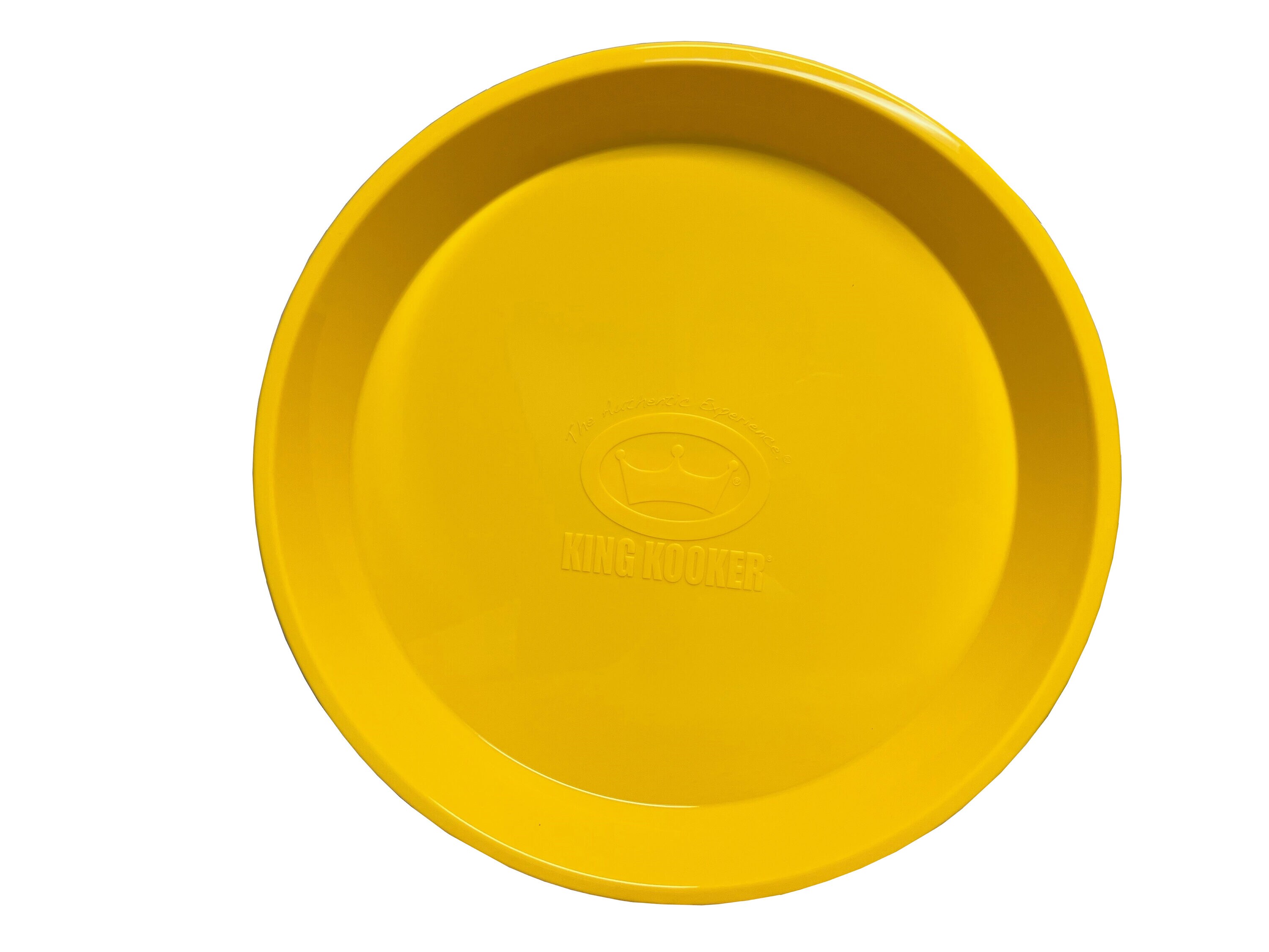 King Kooker 16-in x 16-in Yellow Round Serving tray
