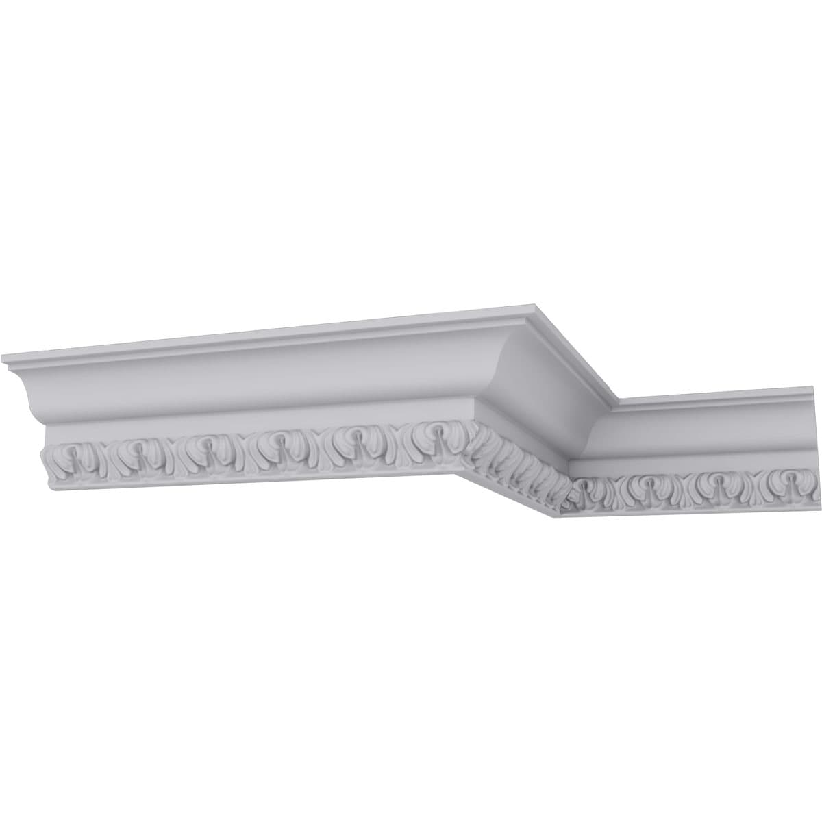 94.5" White Primed Polyurethane Crown Moulding