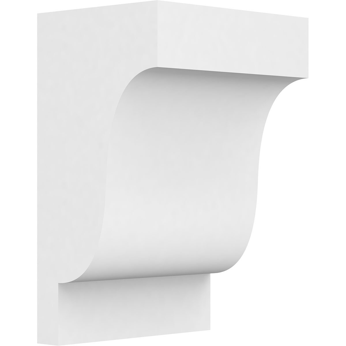 Ekena Millwork CORP05X04X08NEW 5-in x 4-in x 8-in Standard newport Unfinished White PVC Paintable Corbel