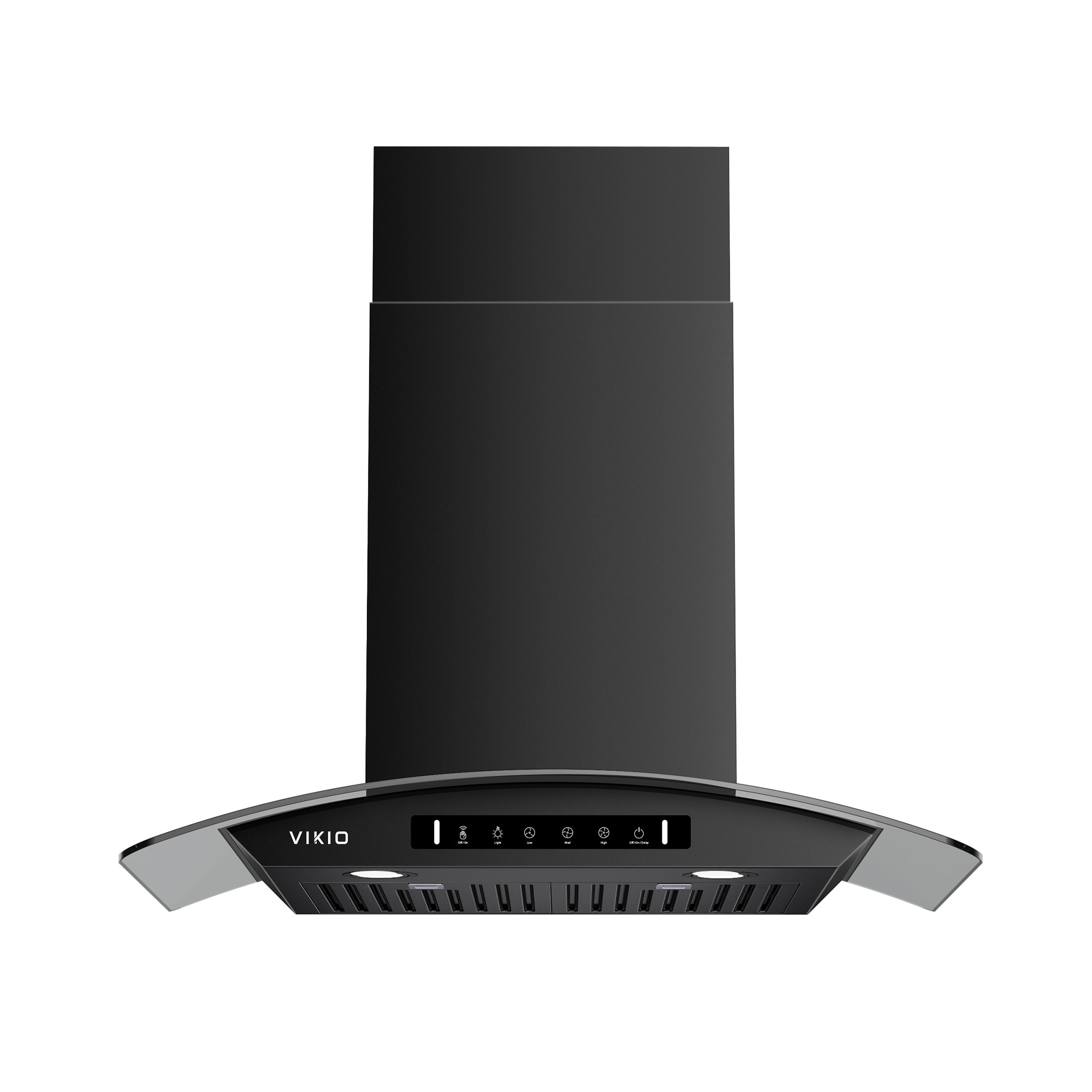 VIKIO 30 inch Convertible 850-CFM Recirculating Matte Black Wall-Mounted Range Hood