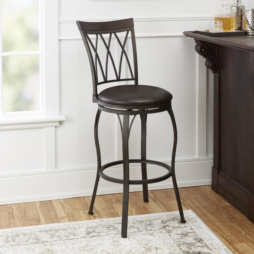 Shop Stool with Backrest - Metal with Adjustable Legs - ULINE - H-4828