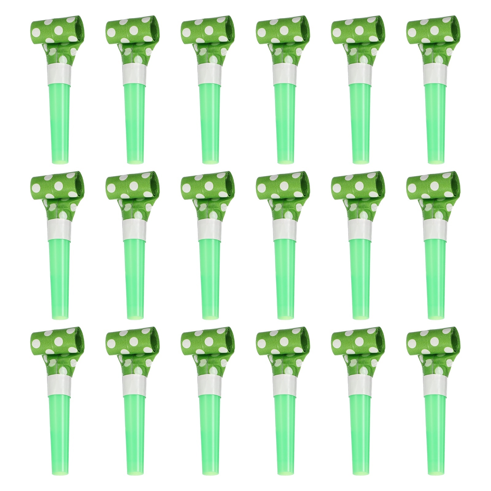 Unique Bargains 18pcs Colorful Noise Makers Plastic Party Blowers Party Favors for Birthday Parties Holiday Christmas New Years Gift Favors Green #S26051400UX4651