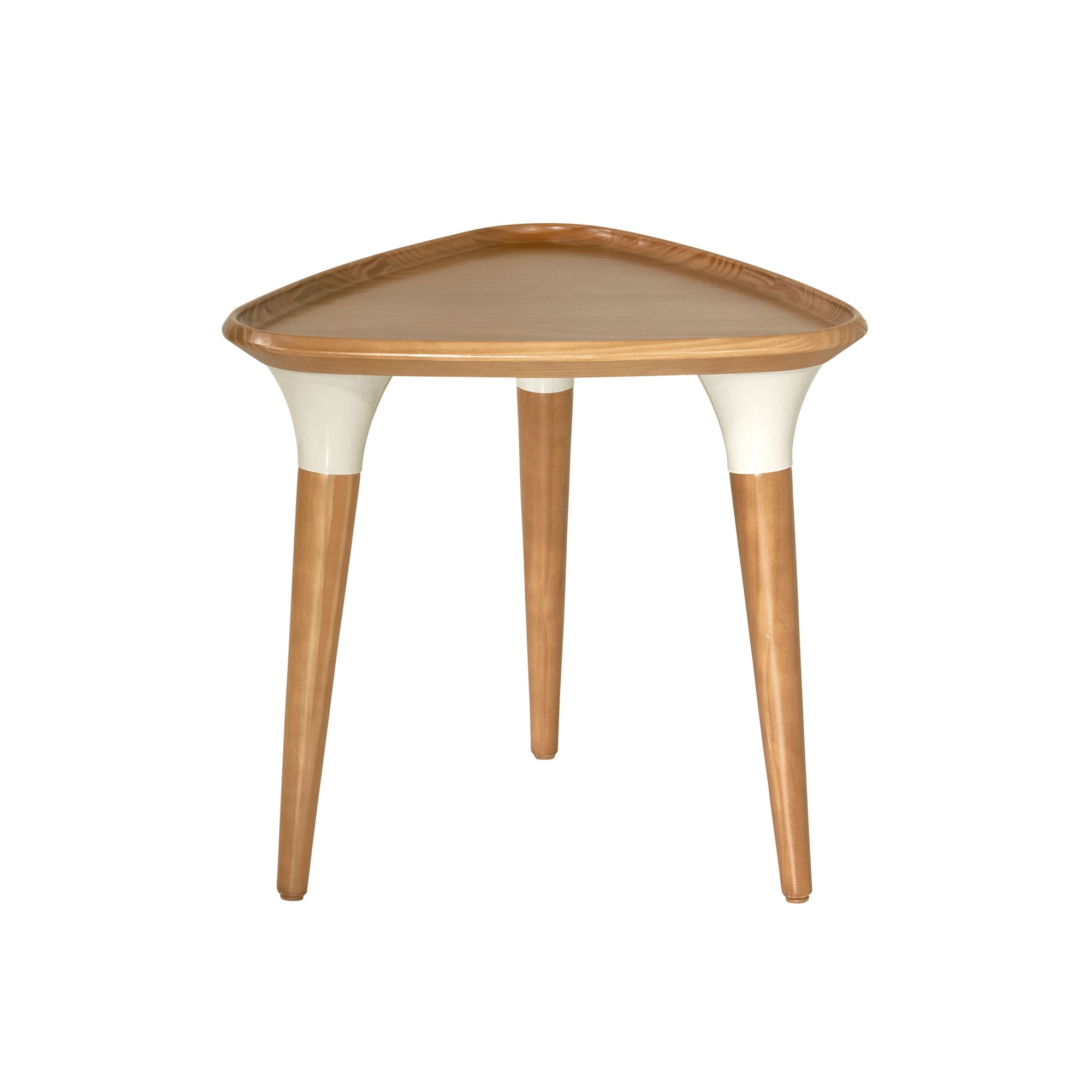 Manhattan Comfort 253551 HomeDock 20.47-in W x 19.48-in H Cinnamon and Off White Wood Scandinavian End Table Assembly Required