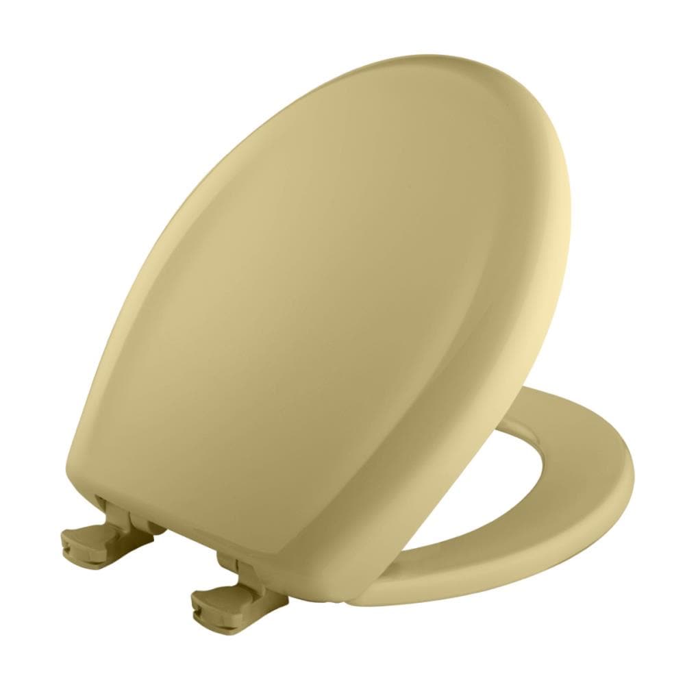 Bemis 200slowt 221 Slow Close Sta-tite Round Closed Front Toilet Seat Creamy Yellow for sale online 