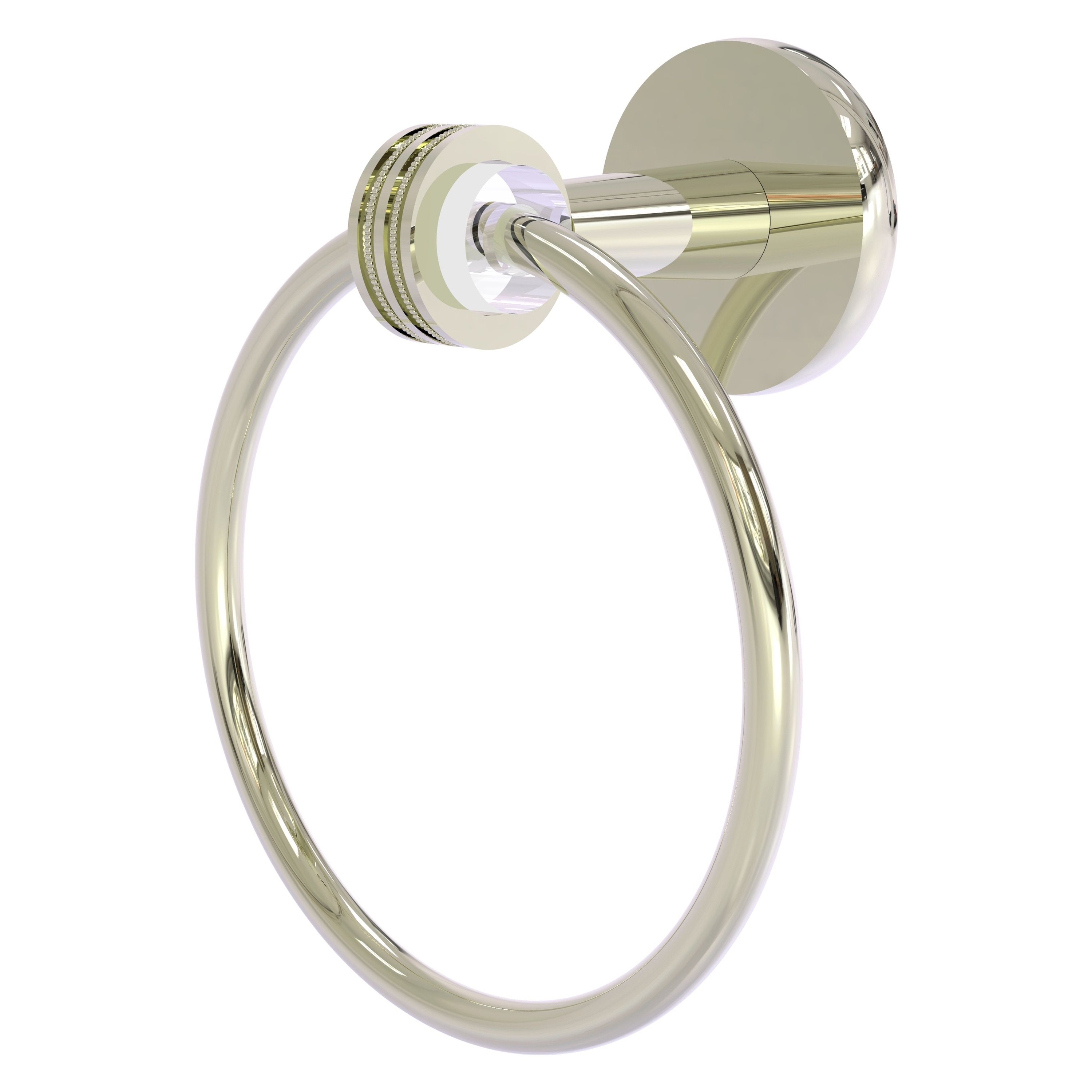Allied Brass CV-16D-PNI Clearview Polished Nickel Wall mount Single Towel Ring