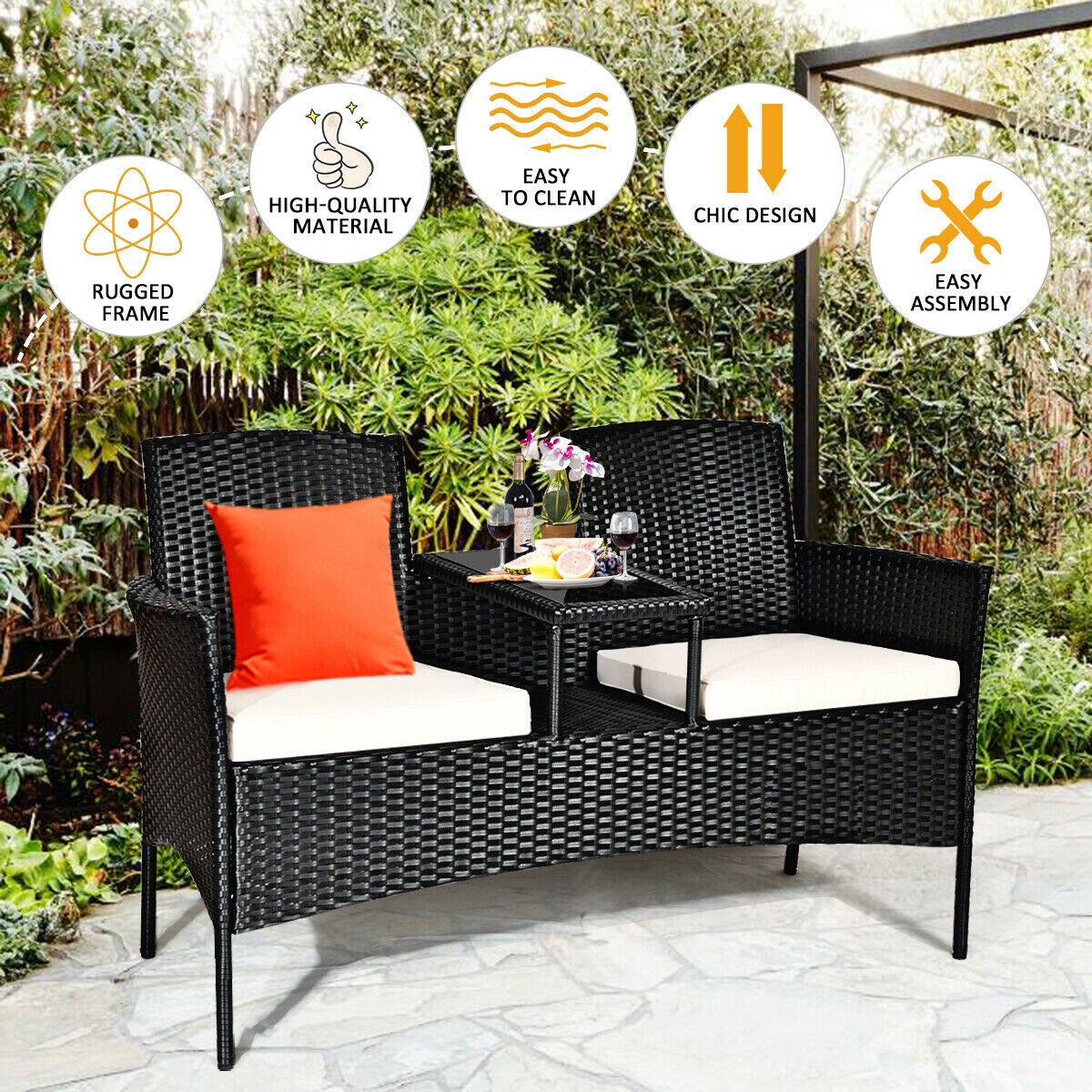 CASAINC WF-OP70305OR Patio-Conversation-Sets - View #3