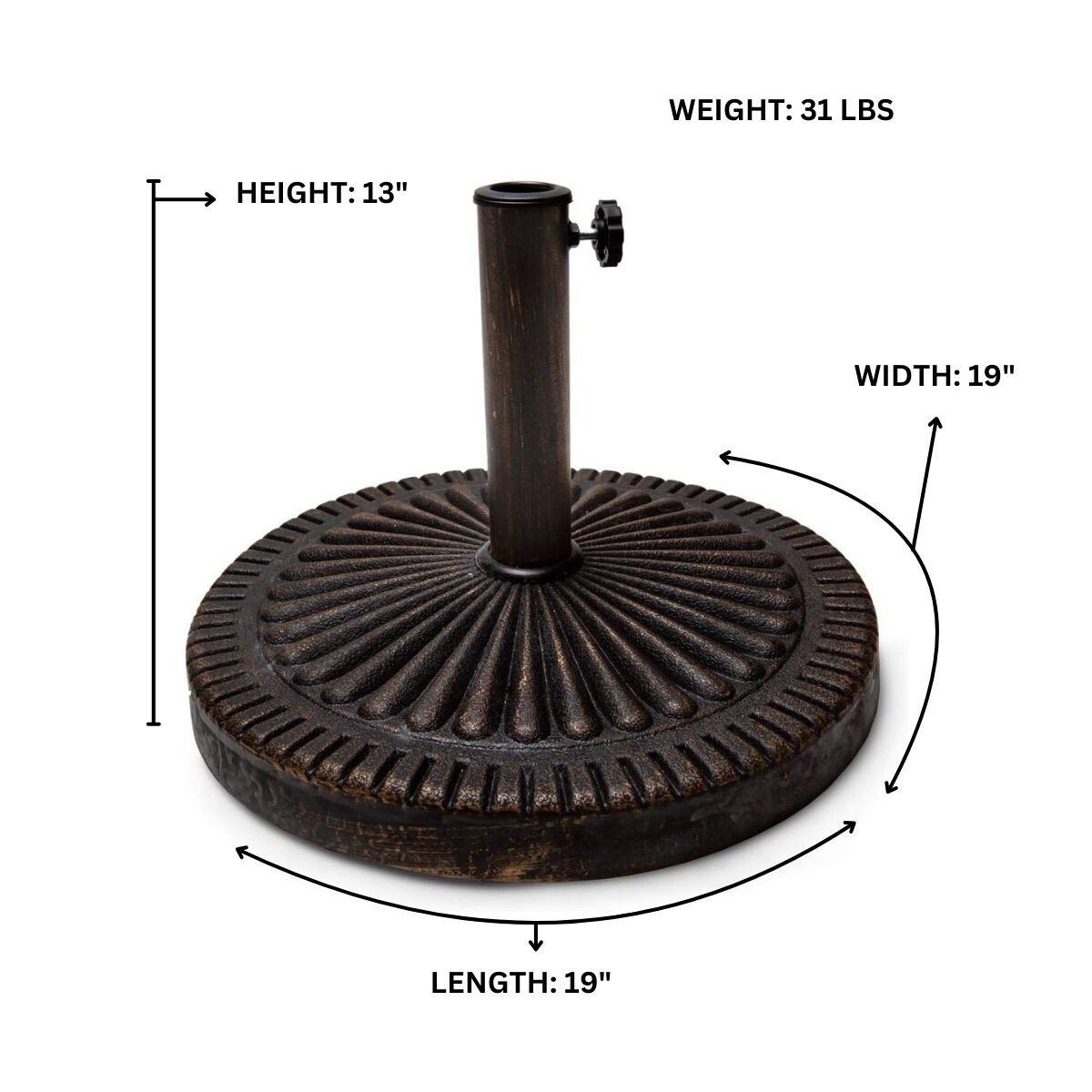 All Things Cedar UB14 Umbrella-Bases - View #3