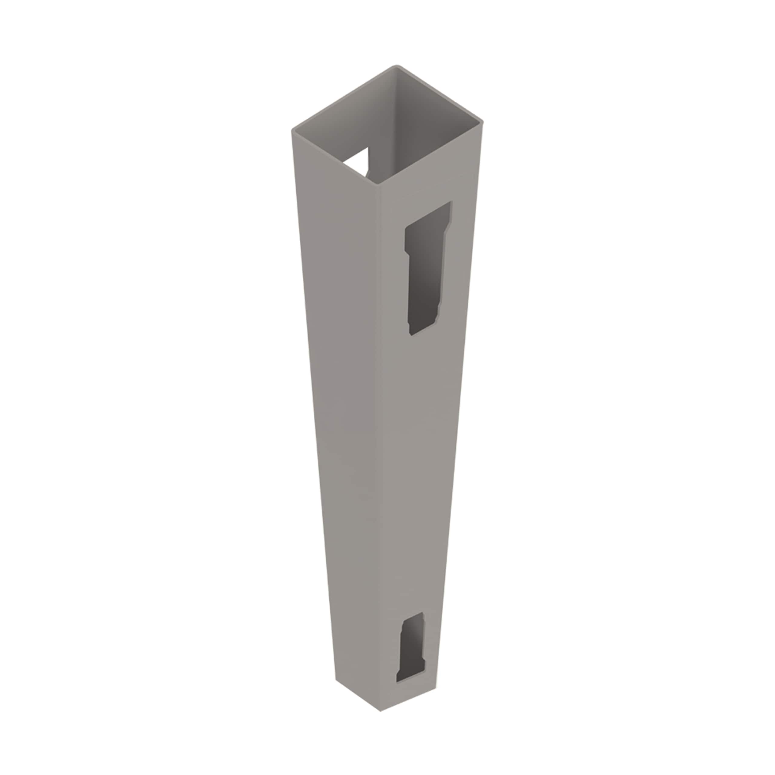 Freedom 73055097 Emblem 9-ft H x 5-in W Gray Vinyl Line Fence post (Assembled)