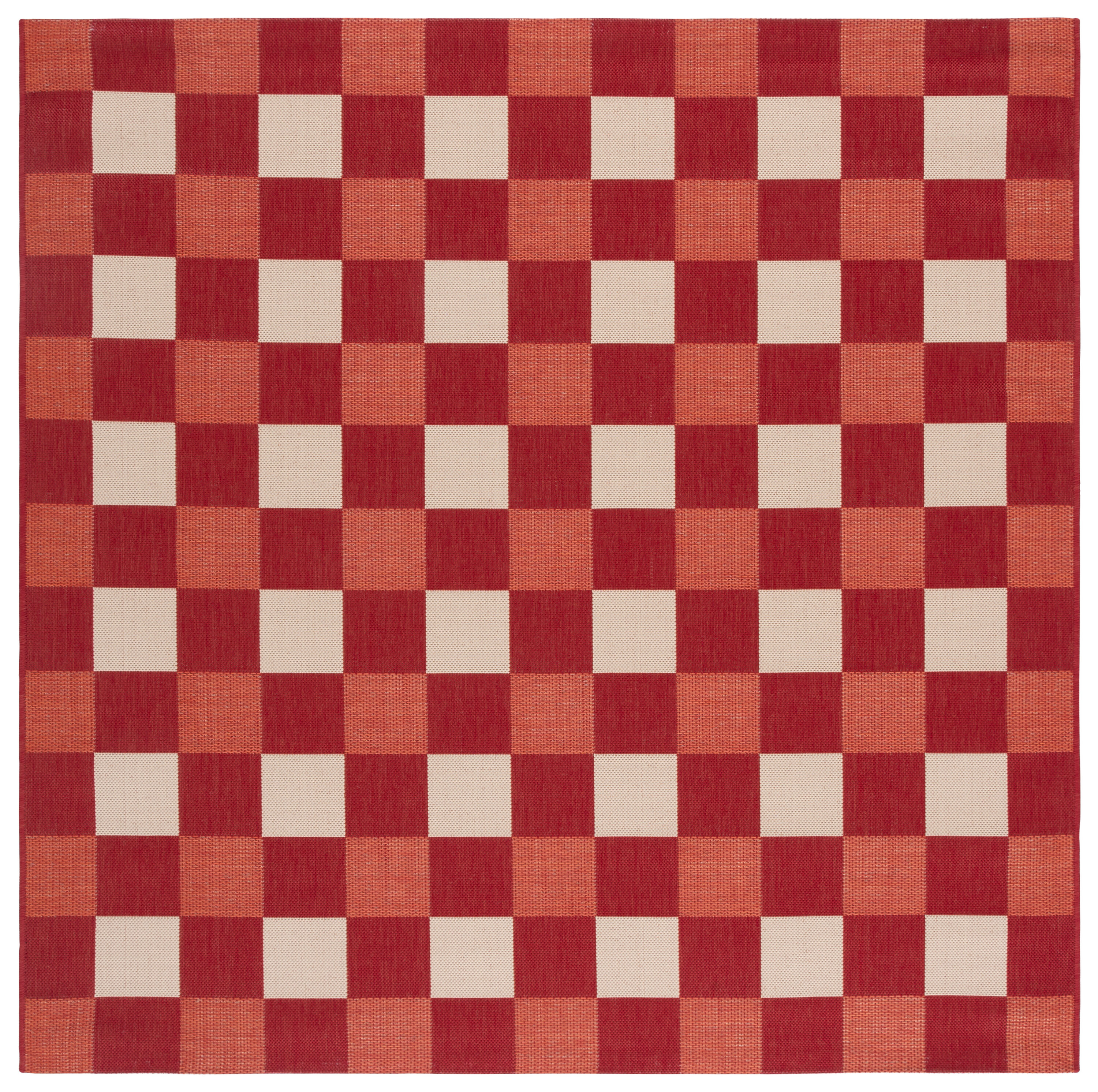 Courtyard 6443-23821 Red/Beige 7 X 7 Area Rug