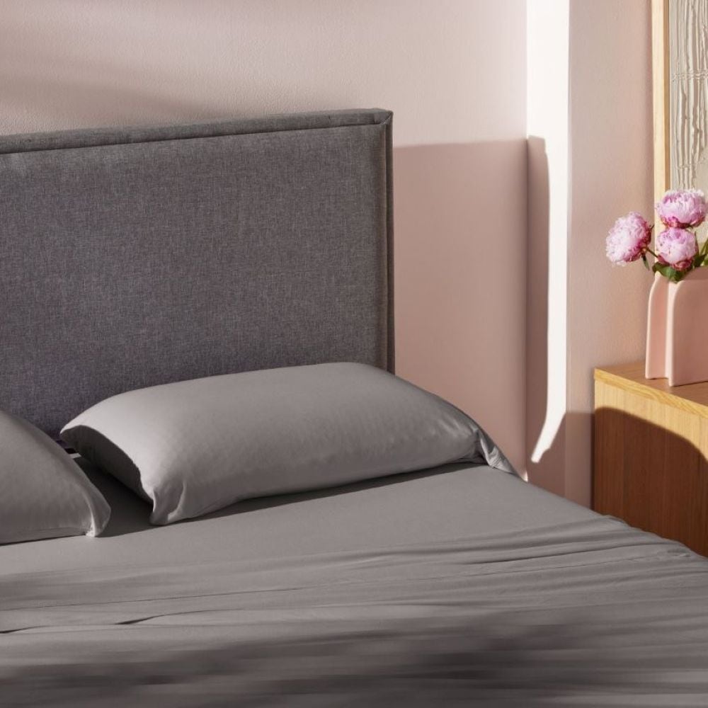 Purple 353135 Braedon SoftStretch Modern Pillowcase Stormy Grey