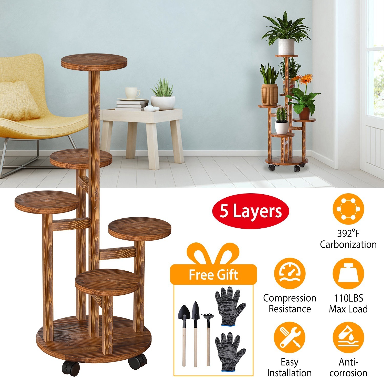 AHIOU HOME ZAAHD-H210S7PS Plant-Stand - View #7
