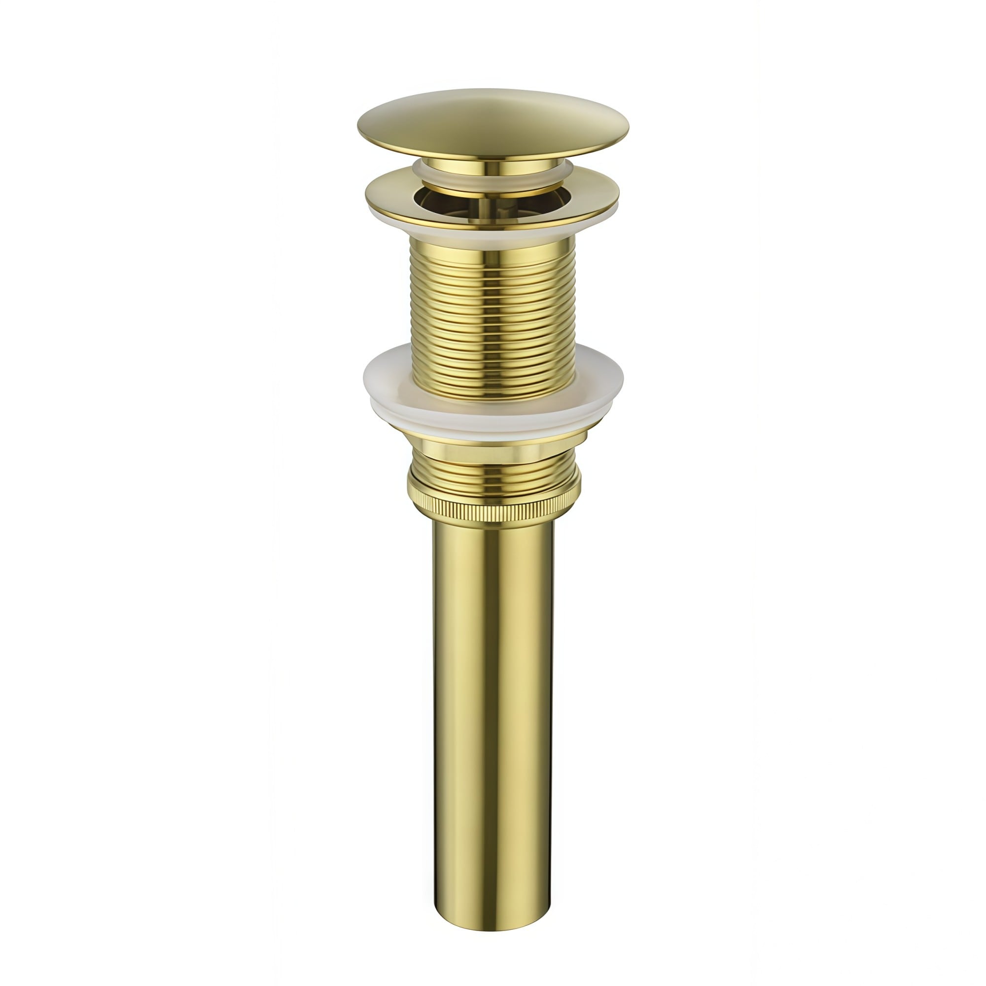 Numhew 8.5in L 1-Piece Pop-Up Brushed Stainless Steel Bathroom Sink Drain without Overflow