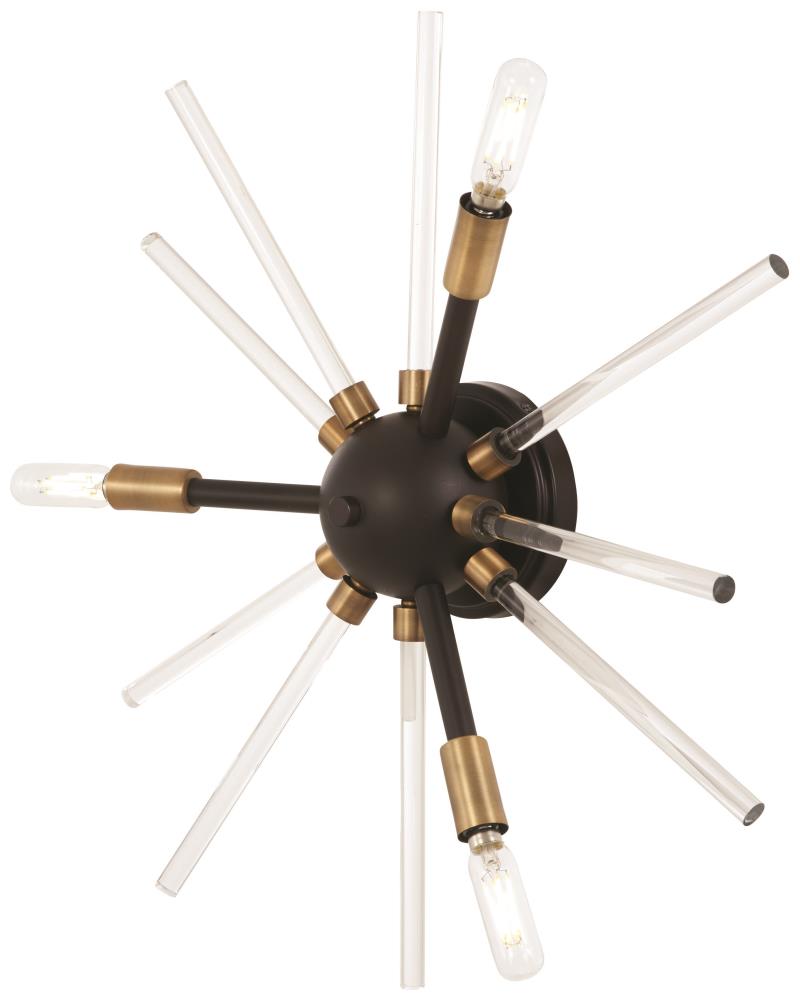 George Kovacs P1790-416 Spiked 20-Inches W 3 -Light Brushed Bronze Wall Sconce