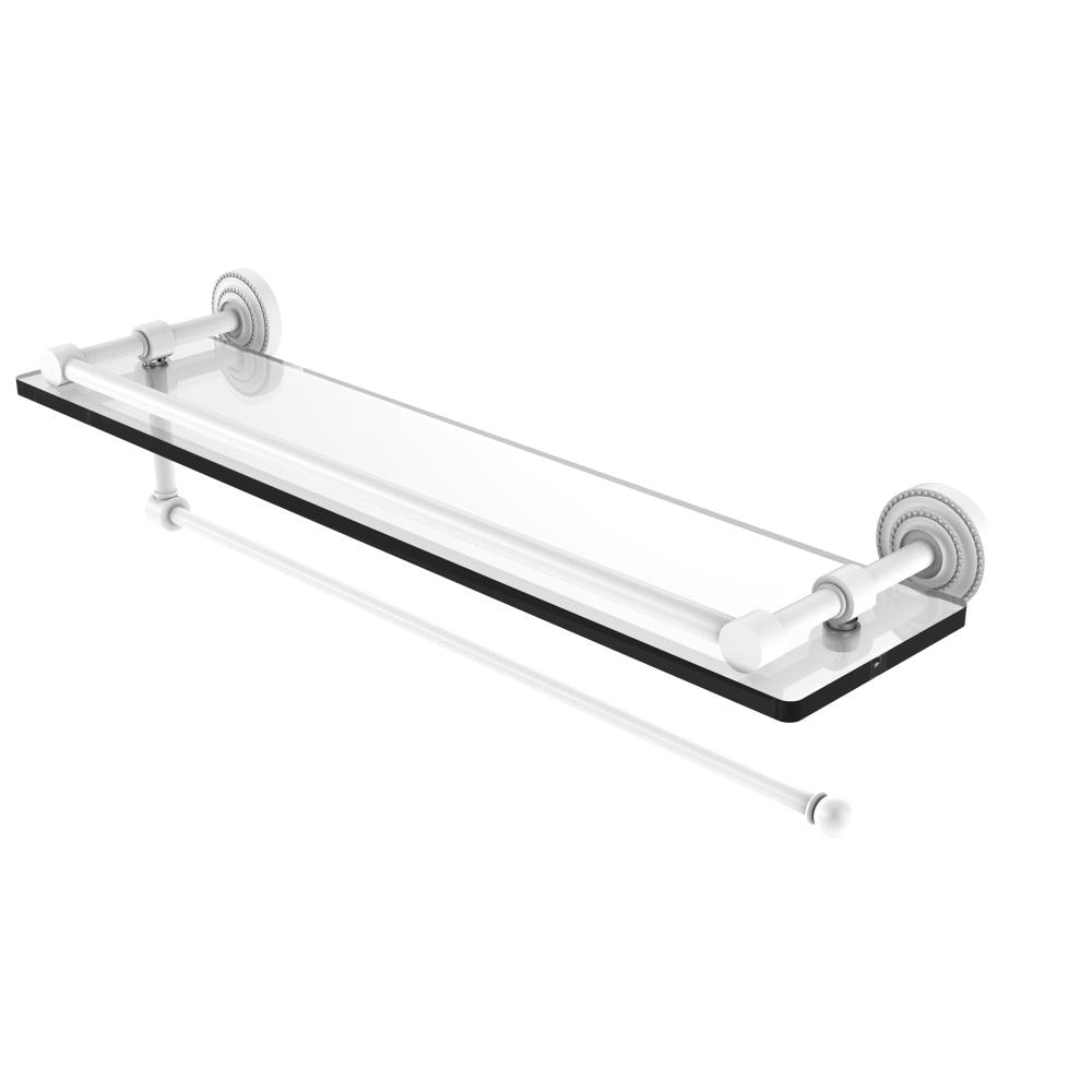 Allied Brass DT-1PT/22-GAL-WHM Dottingham Matte White Wall mount Bathroom Shelf ( 22-in x 5-in x 5-in )