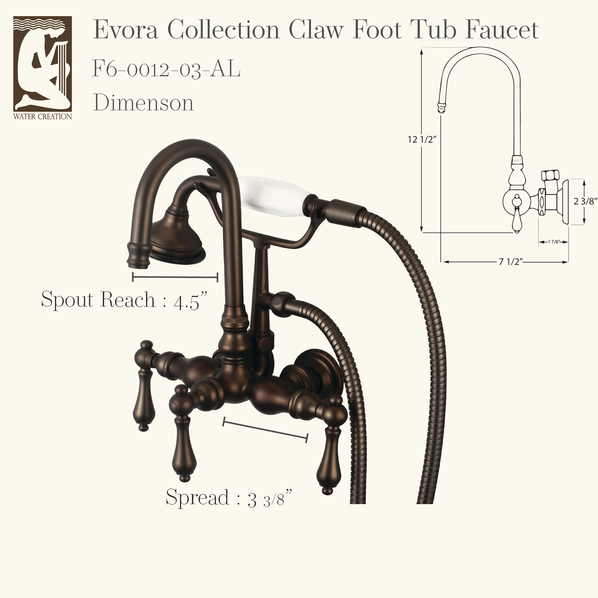 Water Creation F6-0012-03-AL Roman-Tub-Faucets - View #3