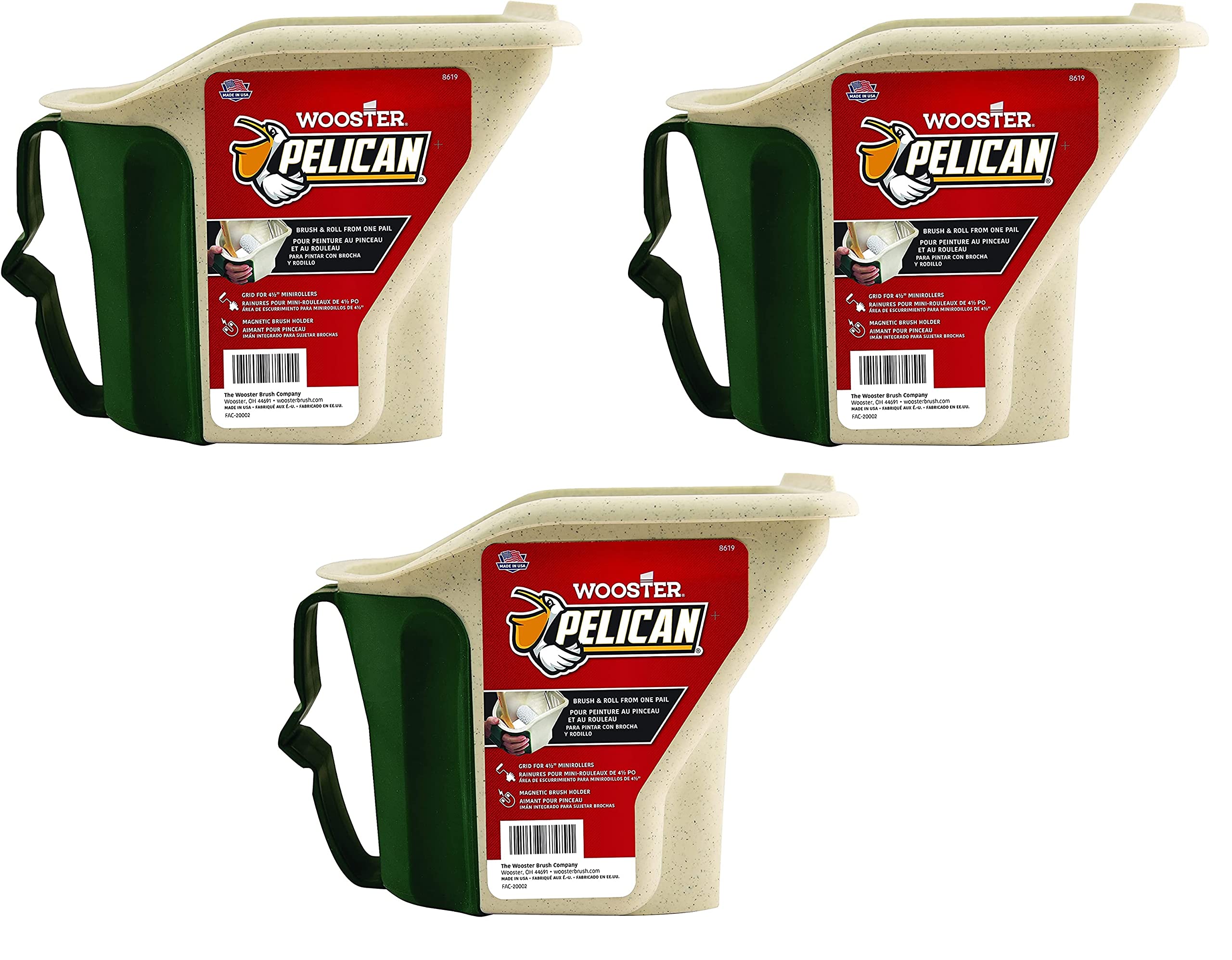 Wooster -  Brush 8619 Pelican Hand Held 1 Quart Pail (Three Pack)