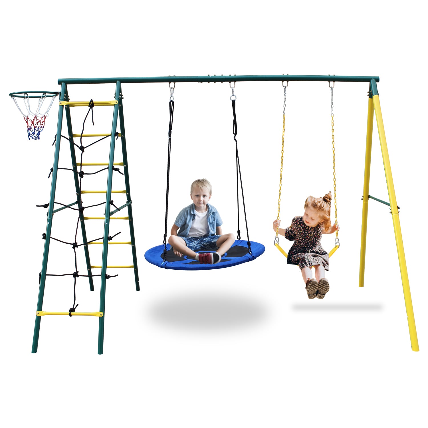 Siavonce XH52309 Swings Blue Metal Rope Swing
