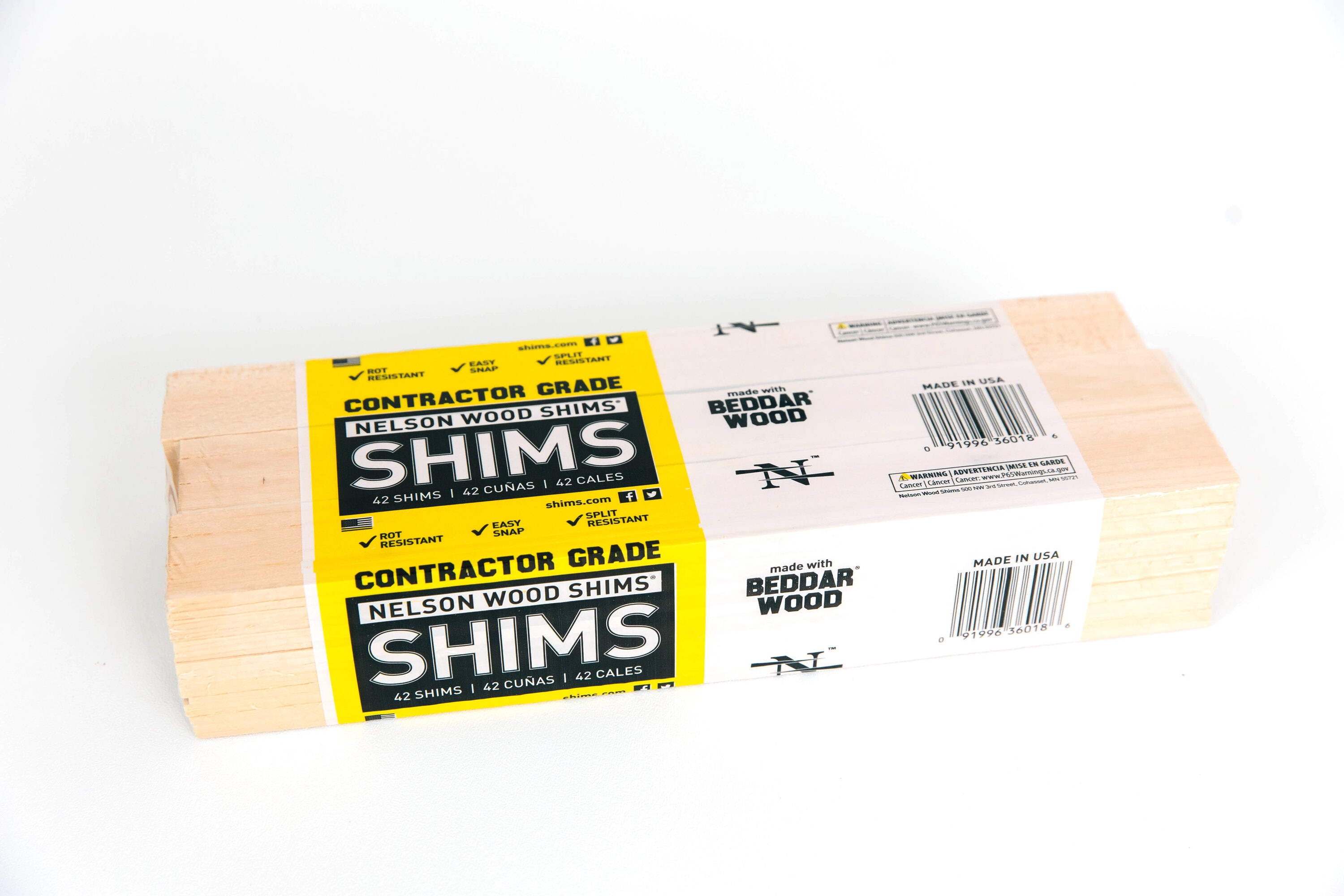Nelson Wood Shims 0.25-in x 1.25-in x 11.75-in 42 -Pack Fir Wood Shim #CSH12/42/12/48B