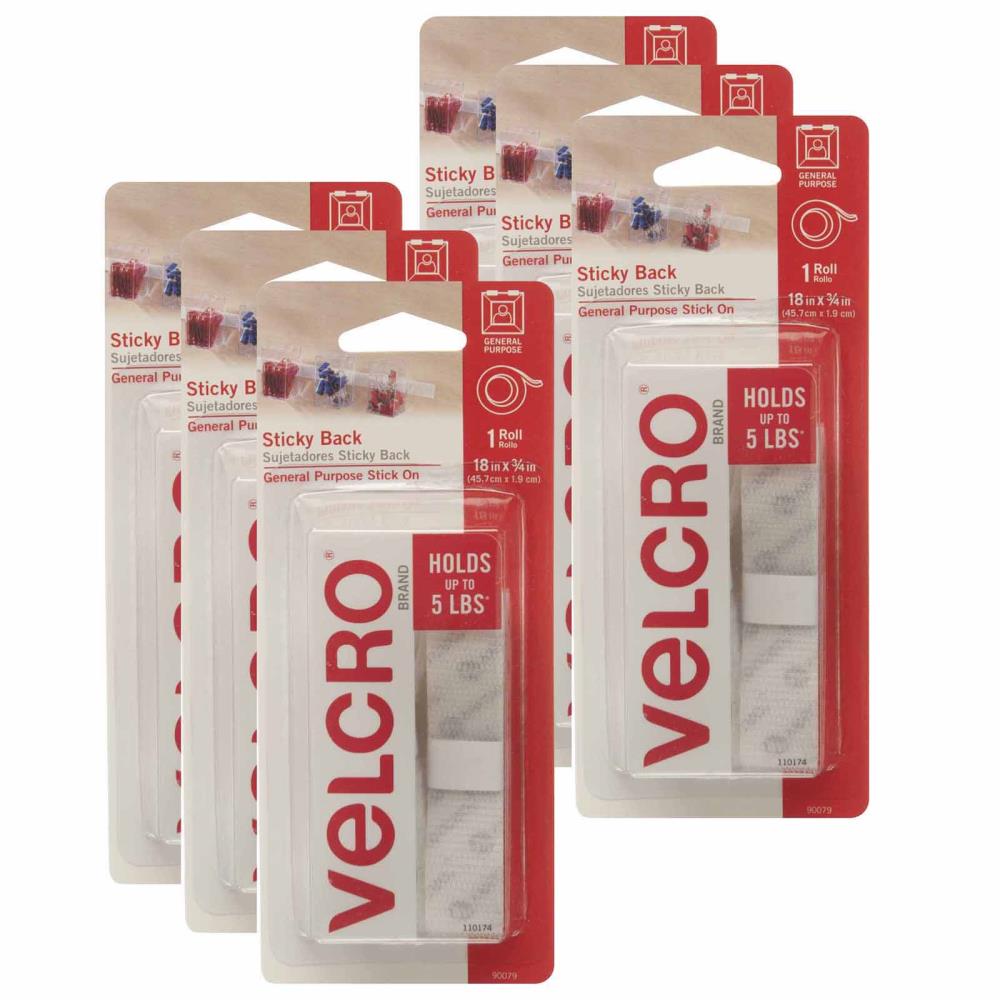 Velcro Brand Sticky Back Strips 3.5 10 Pkg Black