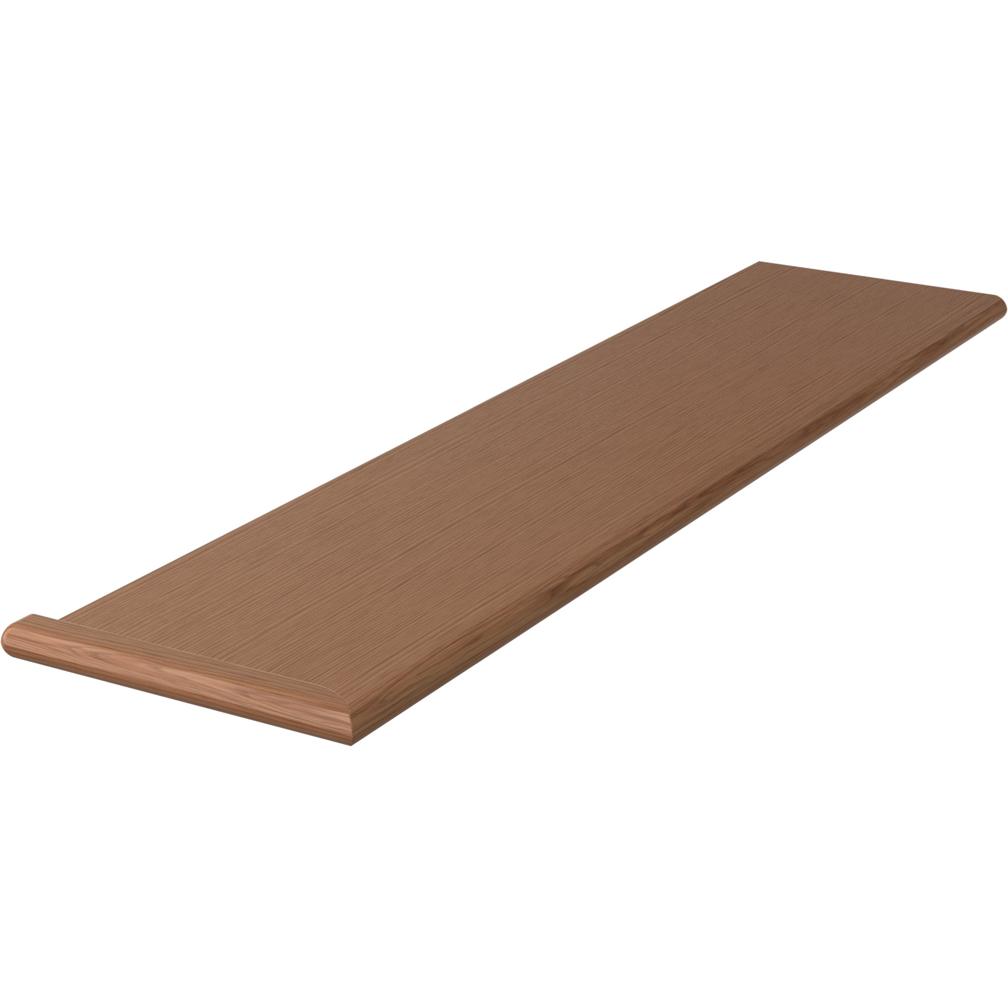 L.J. Smith Stair Systems 807010X42LH-WO 42-in x 10.5-in x 1-in Brown White oak Left return Bullnose Stair Tread