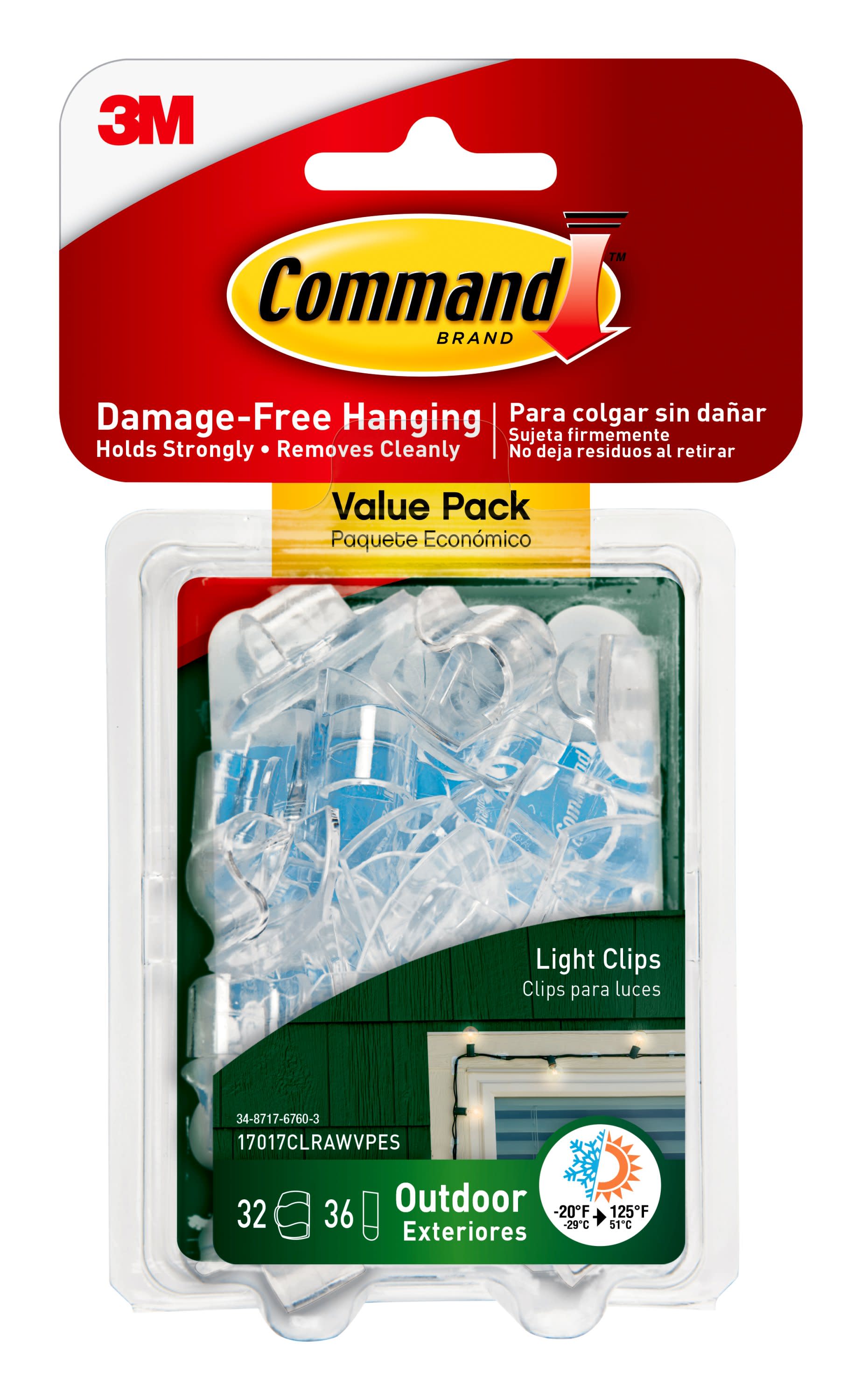 Lot of 4 - 3M Command, Outdoor Light Clips, Pack Of 16, Clear - Dutch Goat