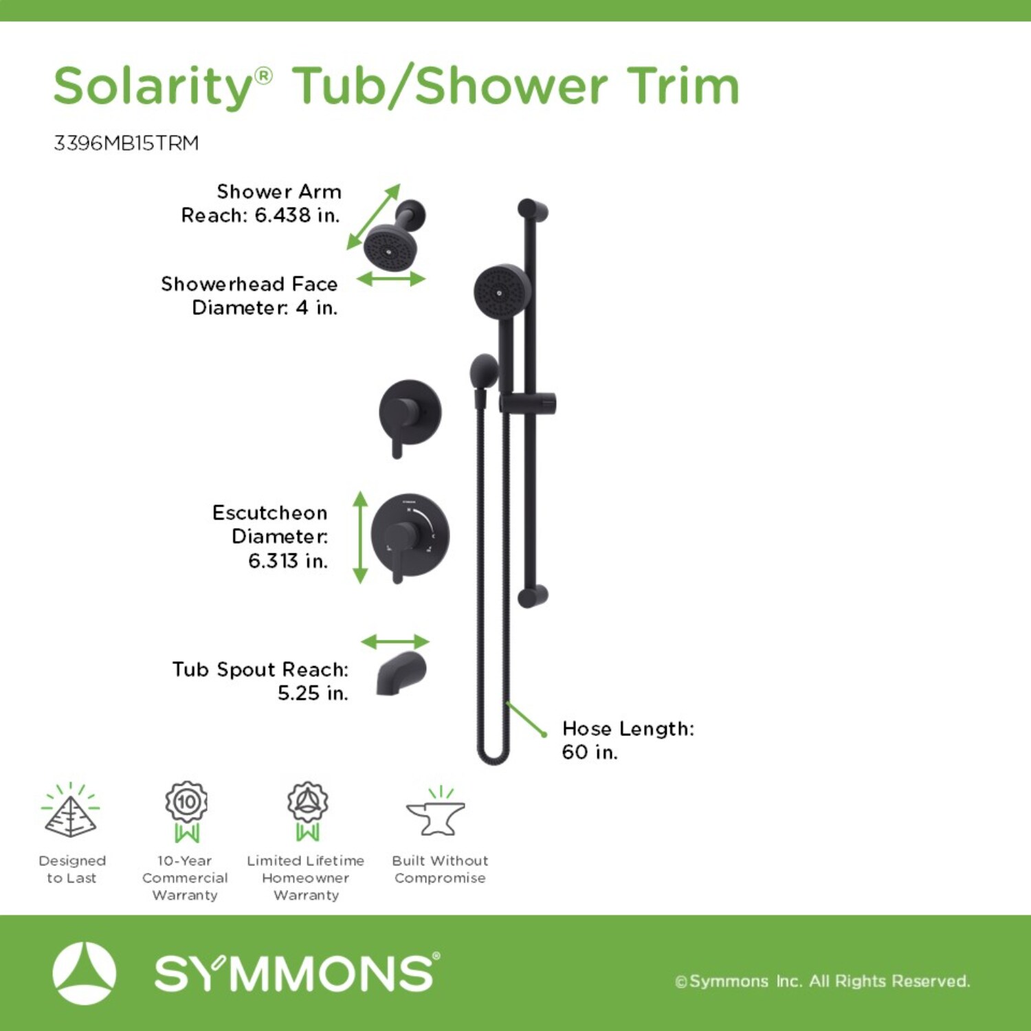 Symmons 3396MB15TRM Tub-Shower-Faucets - View #2