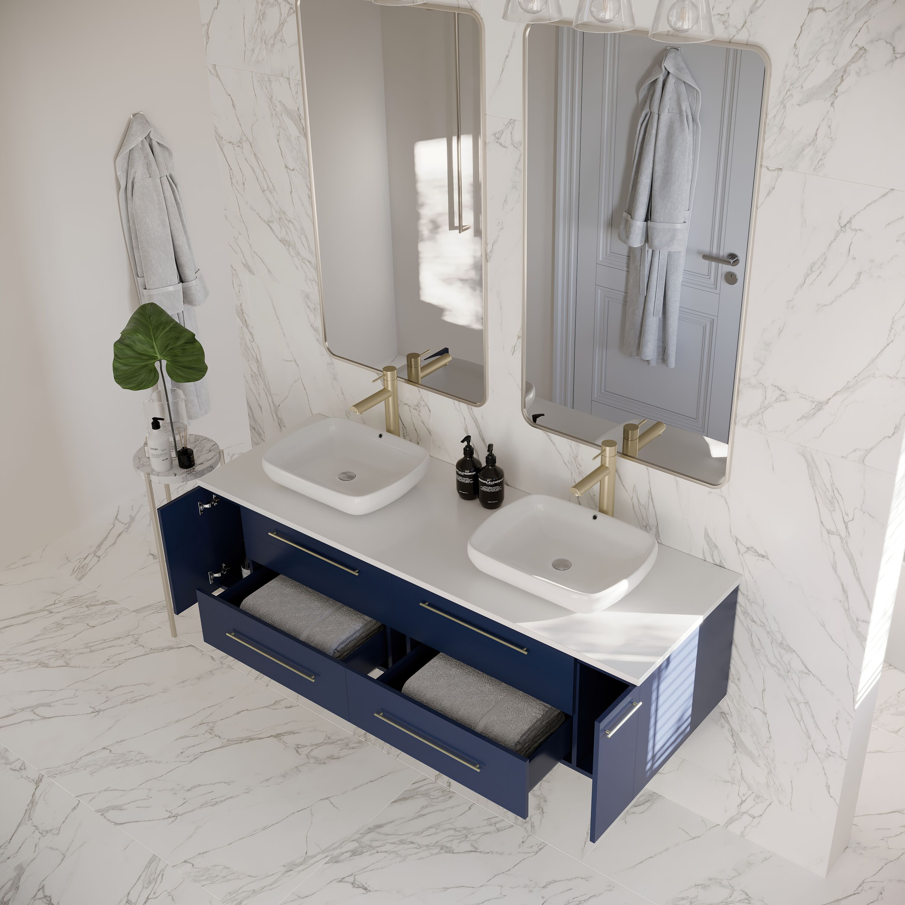 Fresca FCB6160RBL-VSL-DCWHV Bath-Vanity-Combo - View #3