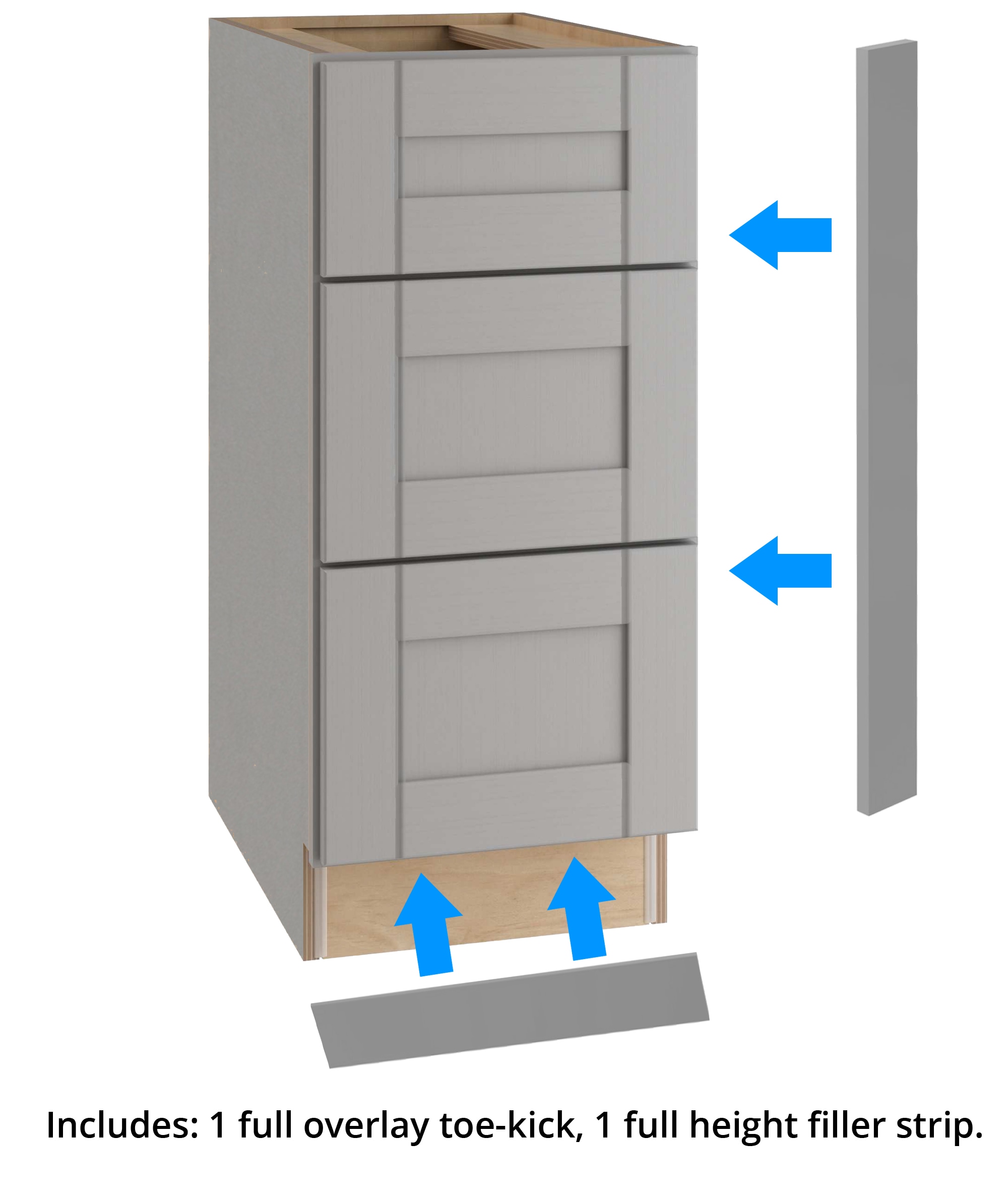 Luxxe Cabinetry Weston Express 30-in W x 34.5-in H x 24-in D Volcano Gray Sink  Base Fully Assembled Plywood Cabinet (Recessed Panel Shaker Door Style) in  the Kitchen Cabinets department at