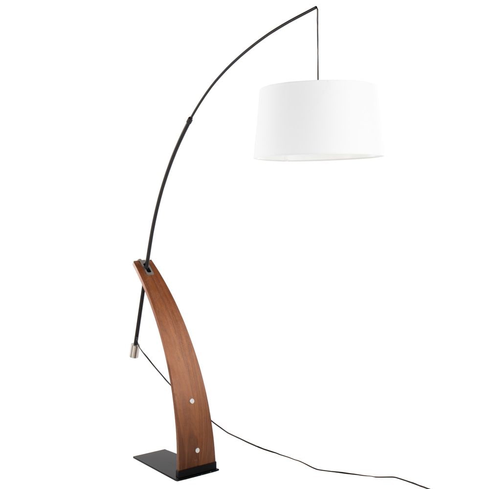 Blisstyle Robyn Mid Century Modern Floor Lamp in Walnut Wood and
