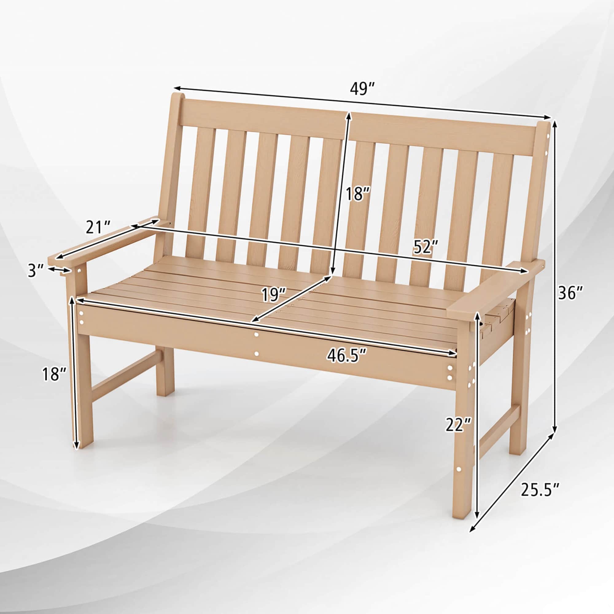 Costway HCST03788 Commercial-Benches - View #3
