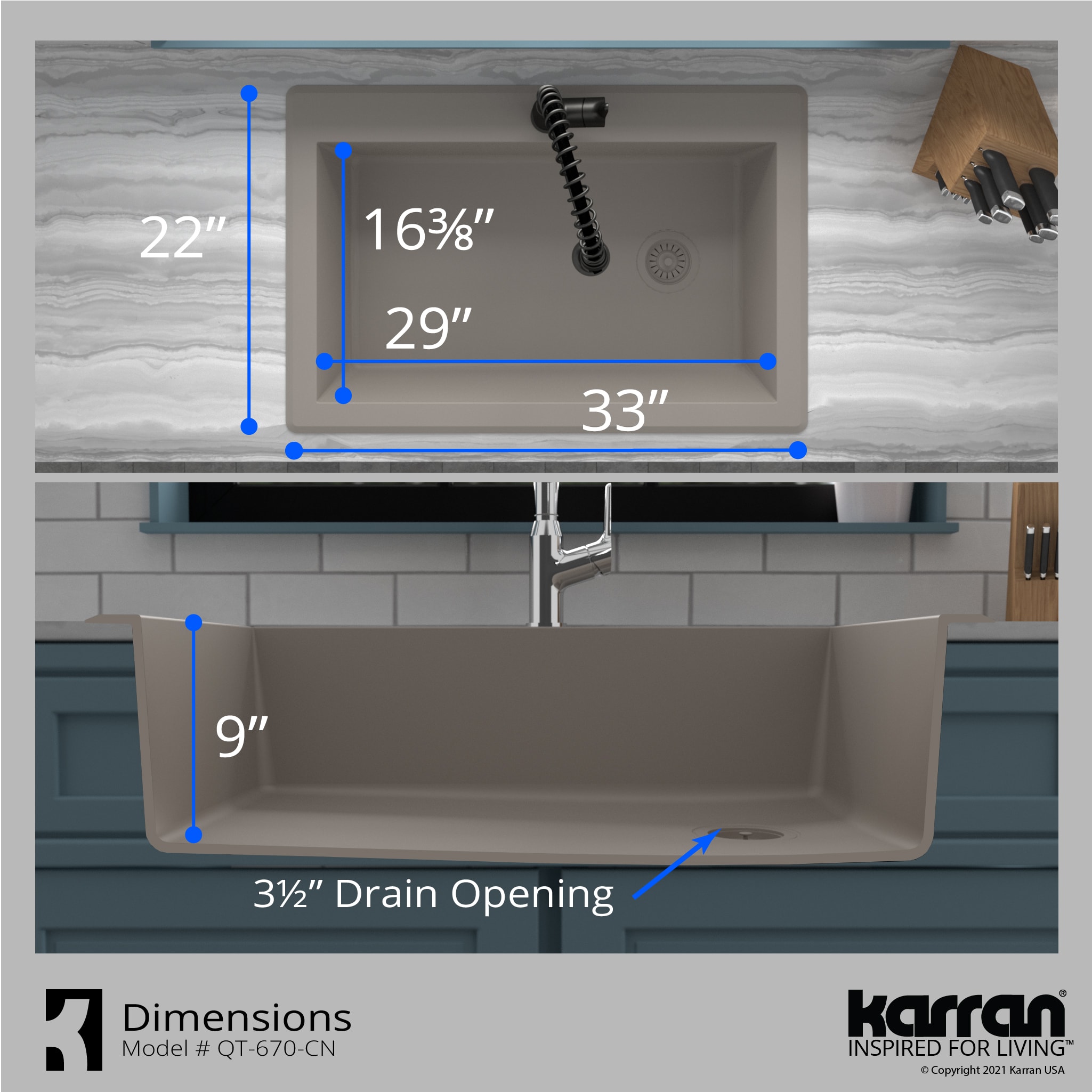 Karran QT-670-CN Kitchen-Sinks - View #8