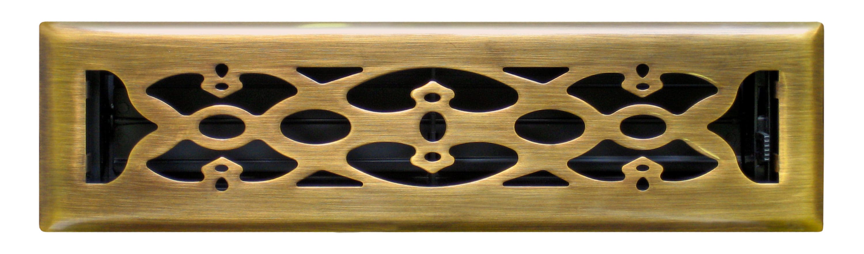 Accord AMFRABV210 2-in x 10-in Steel Antique Brass Floor Register