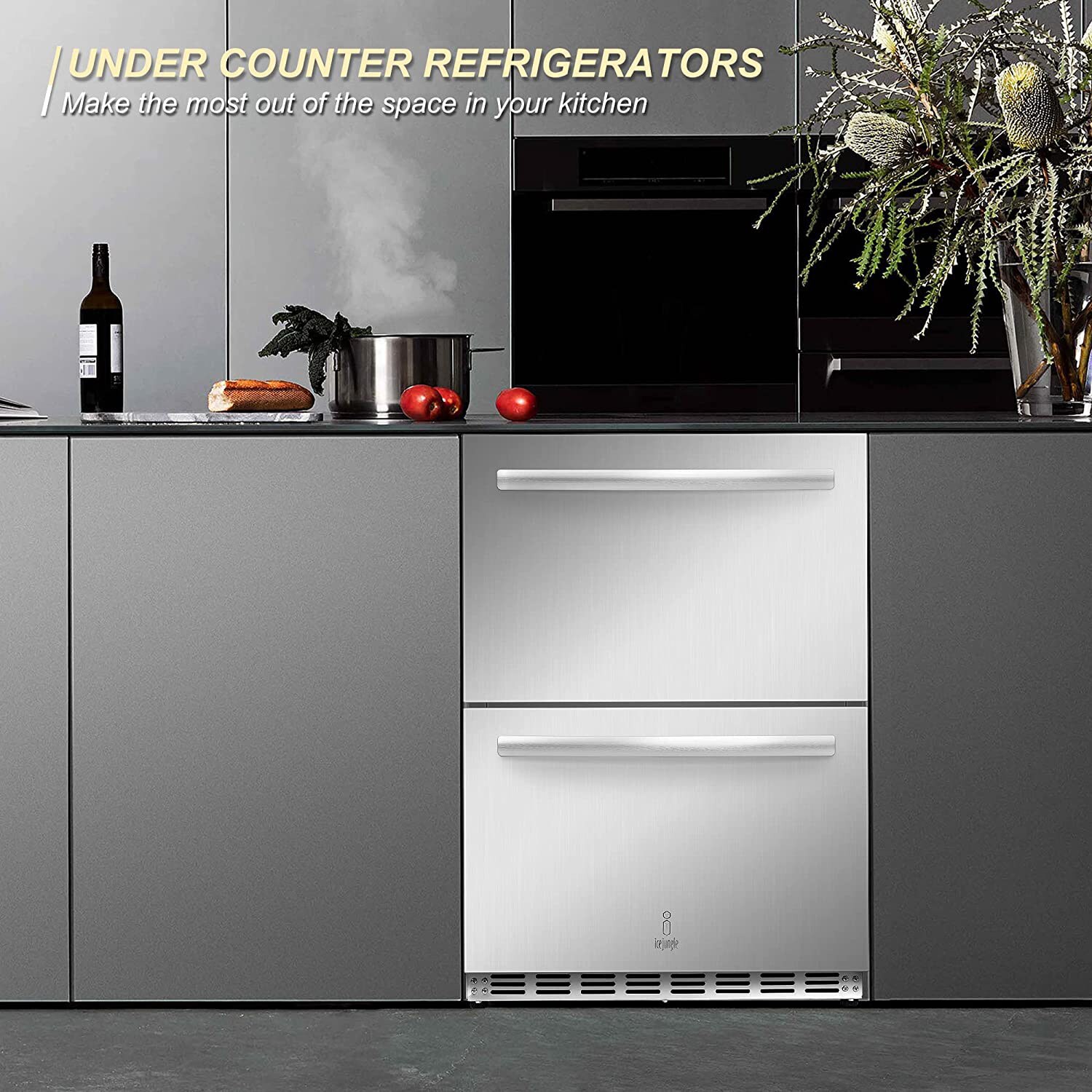 Whirlpool 24 Undercounter Double-Drawer Refrigerator Freezer in