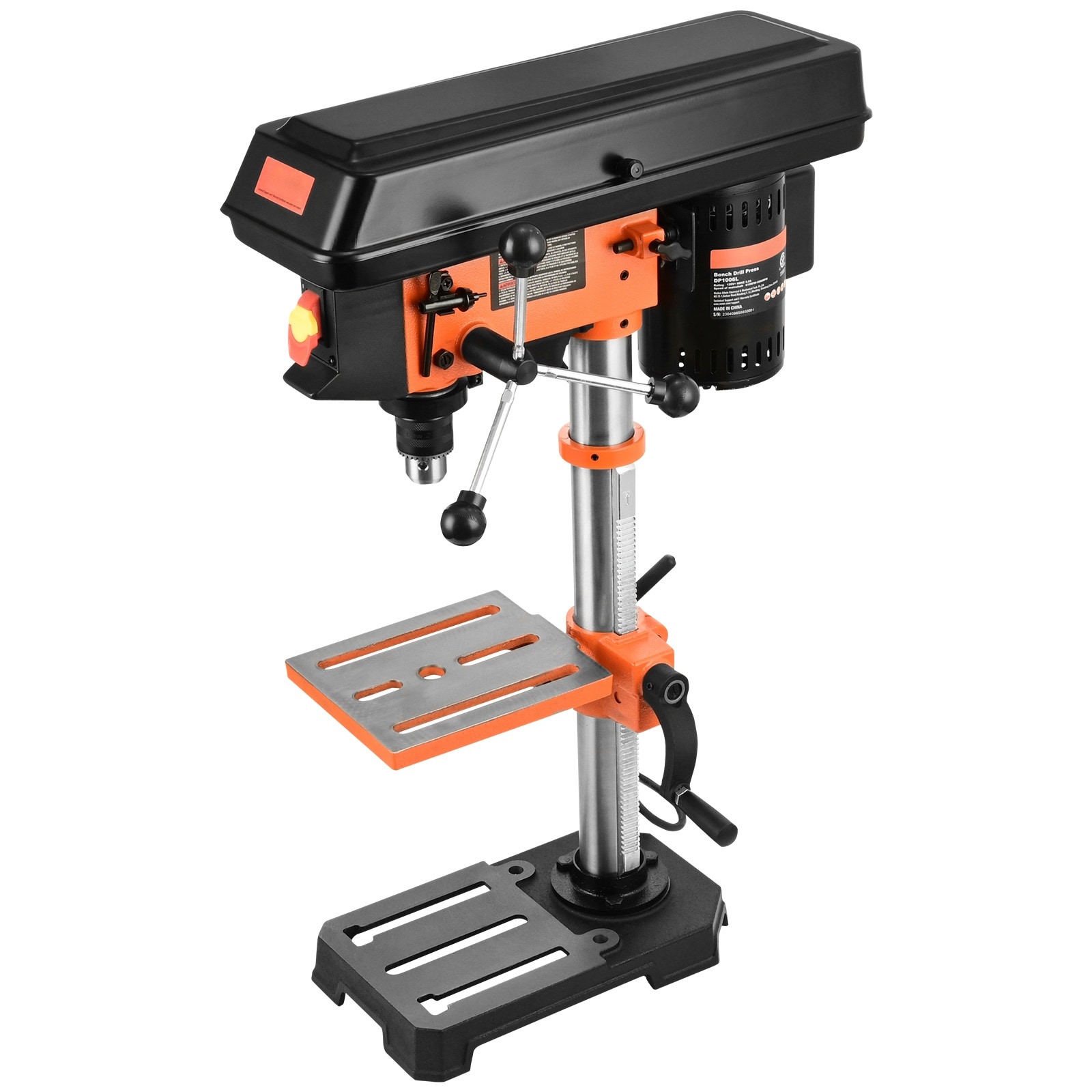 Mecale 10 in 3.2 Amp Benchtop Drill Press 5-Speed 650 to 3100 RPM with Cast Iron Frame #YAS-3MBKDH