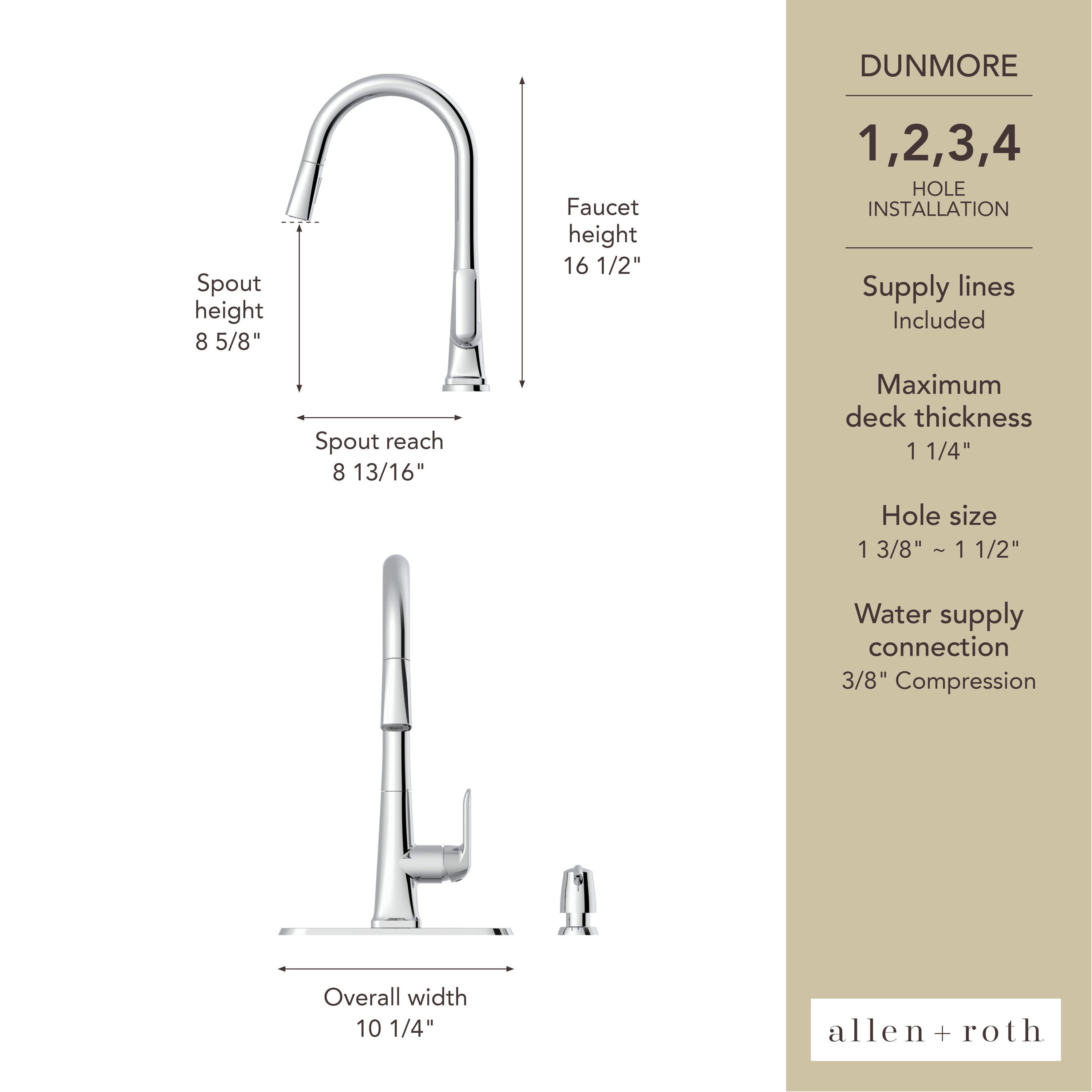 allen + roth FP1B4248CP Kitchen-Faucets - View #11