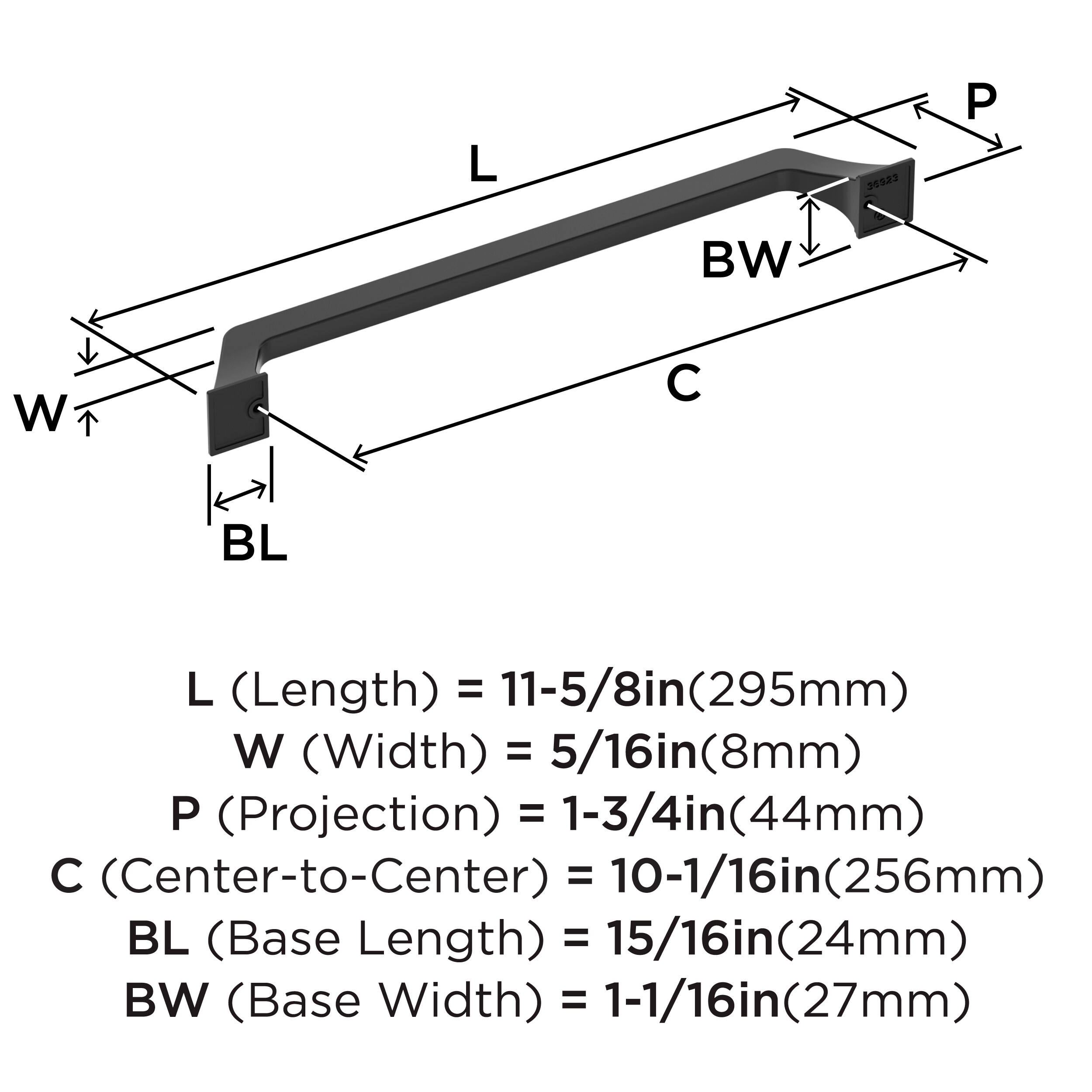 Amerock BP36923FB Cabinet-Pulls - View #3