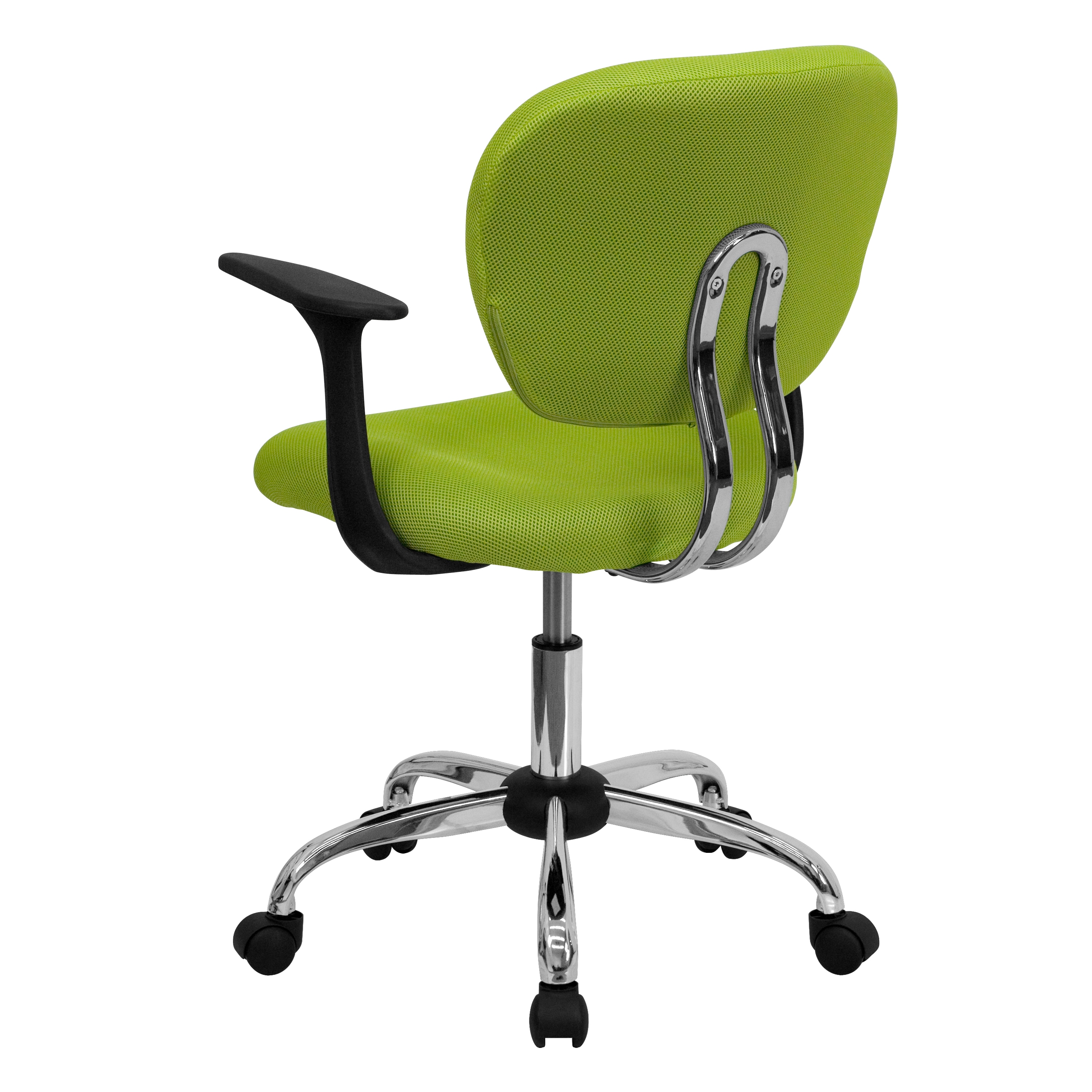 Ergonomic Mid-Back Apple Green Mesh Swivel Task Chair