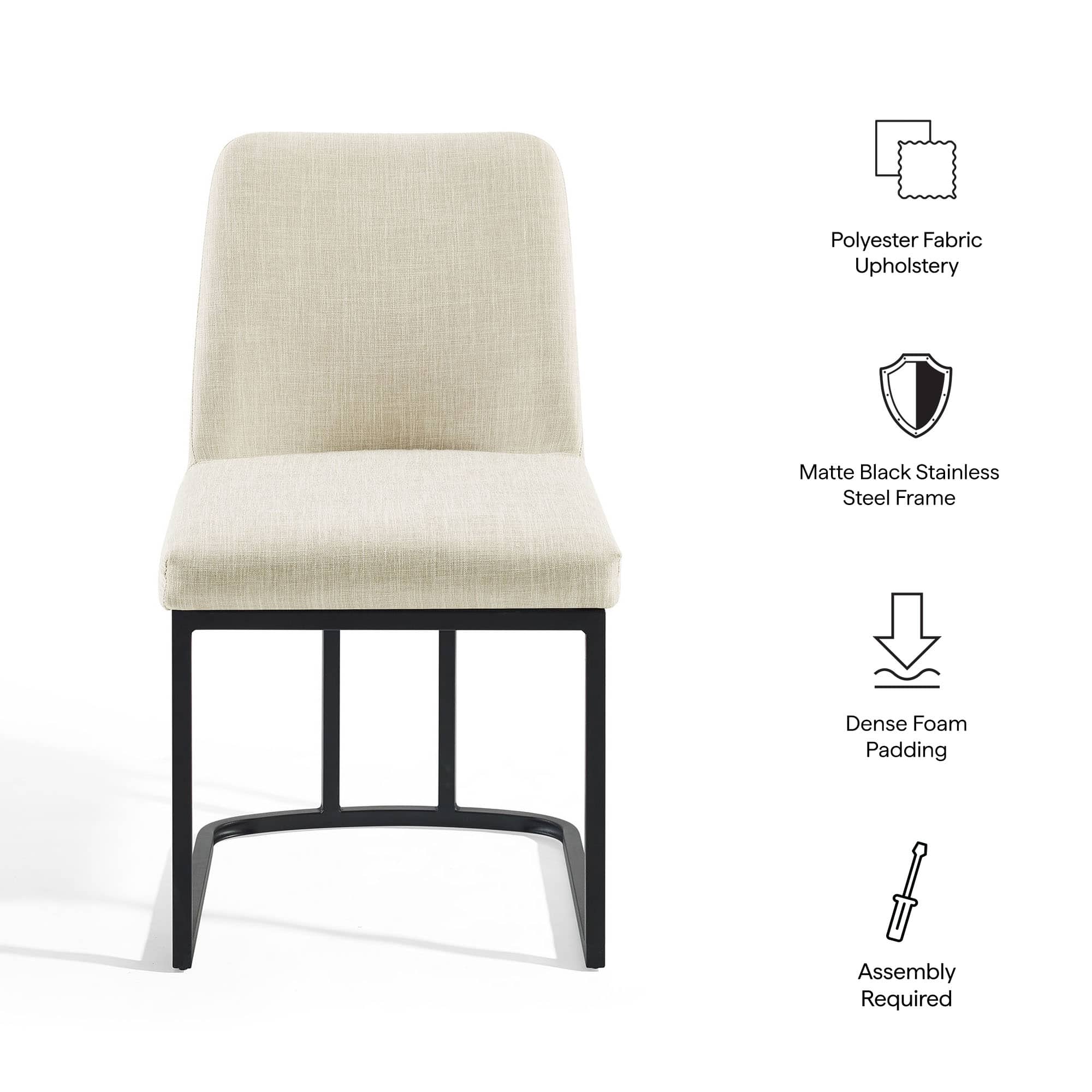 Modway EEI-3811-BLK-BEI Dining-Chairs - View #2