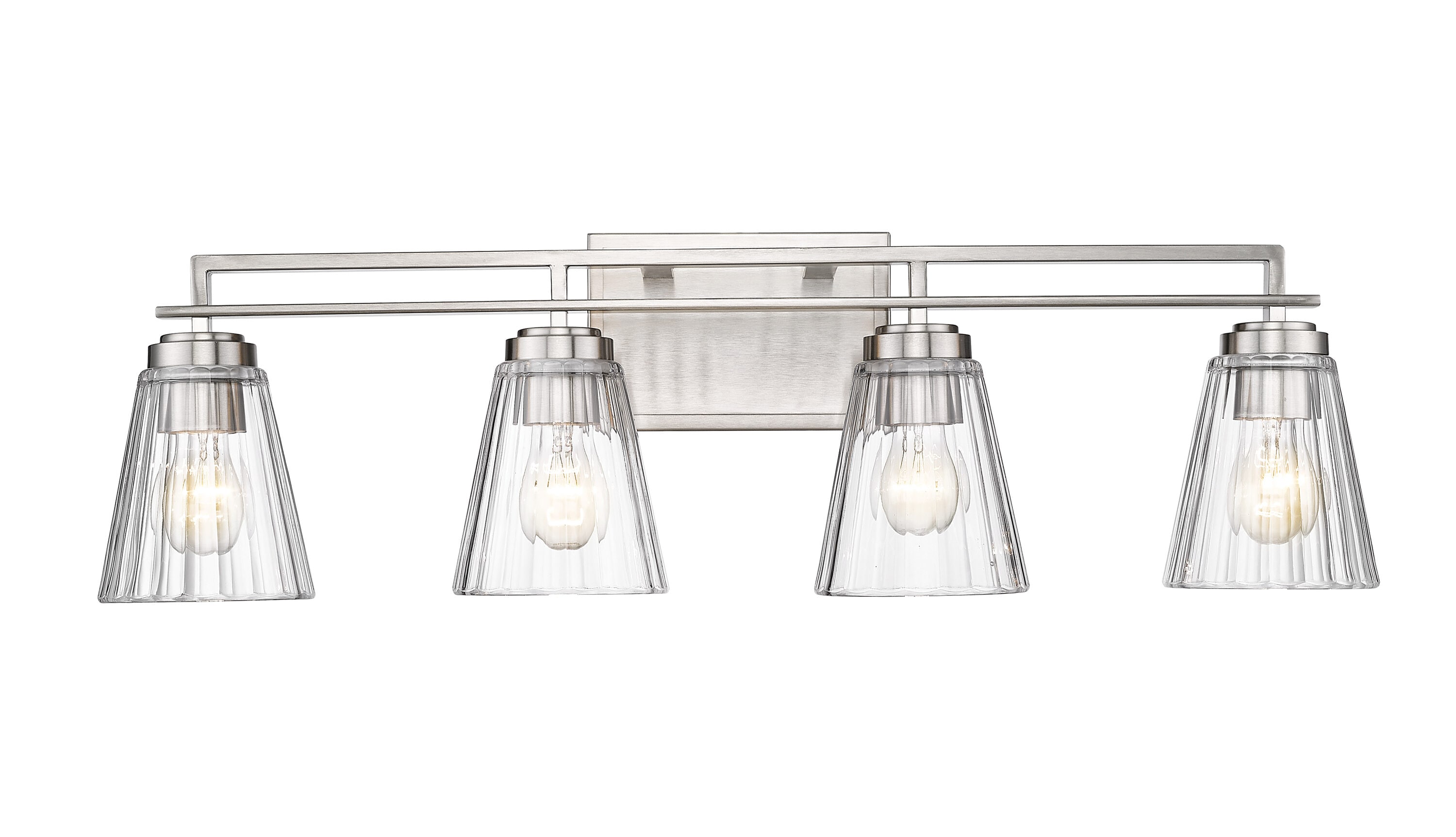 Z-Lite 823-4V-BN Lyna 30.5-in 4 -Light Brushed Nickel Transitional Vanity light