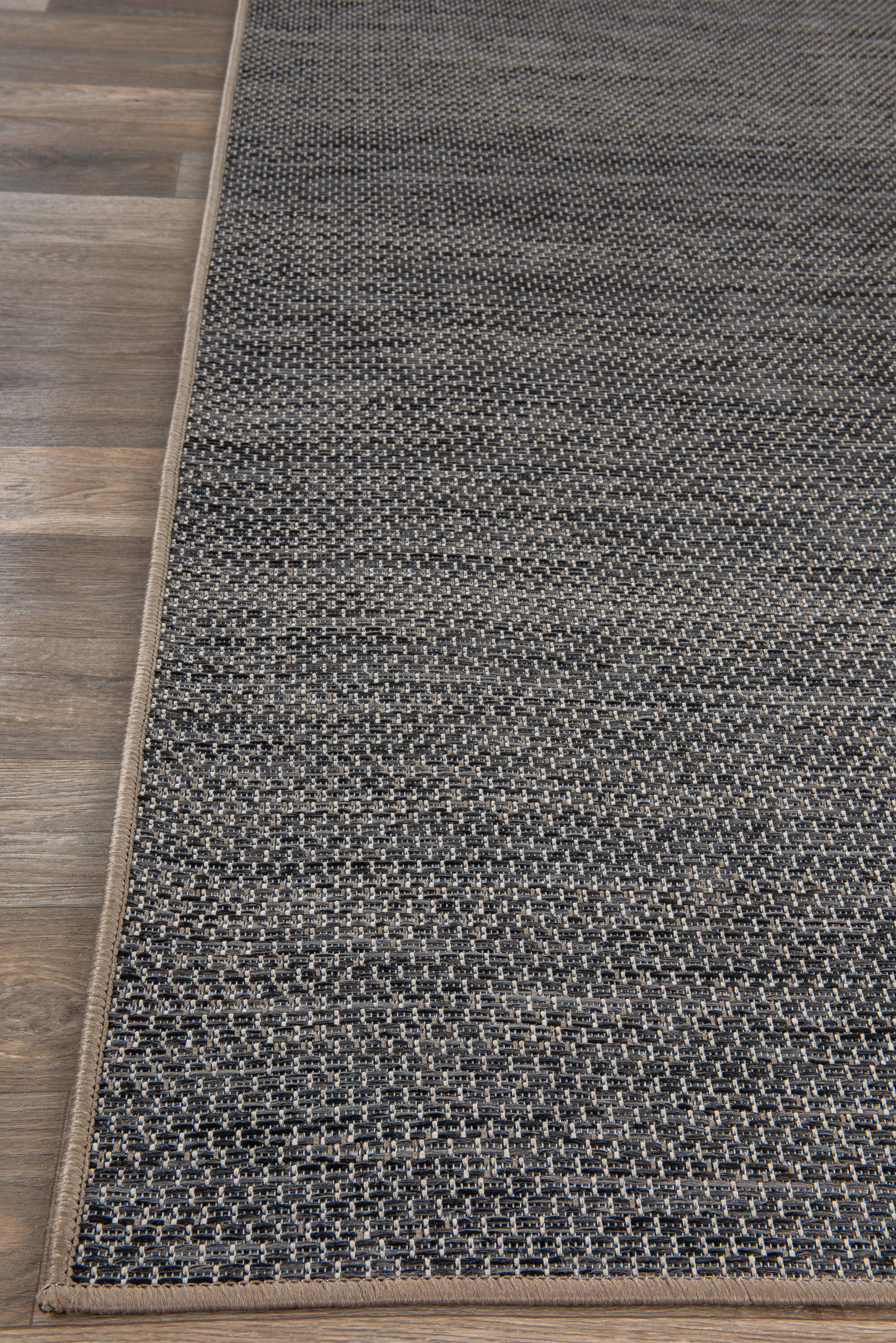Dual-Use Modern Geometric Gray Flatweave 5' x 7' Rug