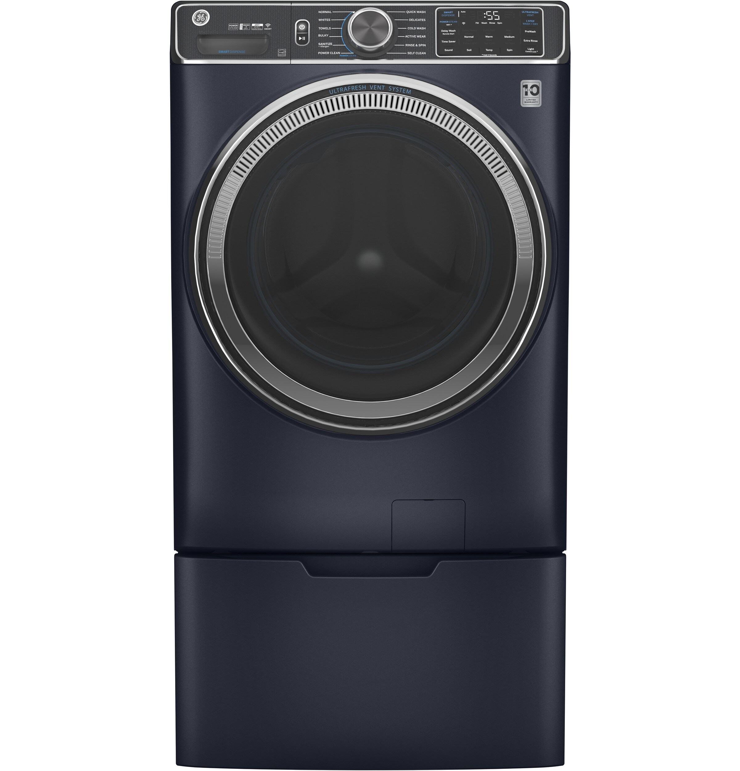 GE Universal Laundry Pedestal (Sapphire Blue) with Storage Drawer