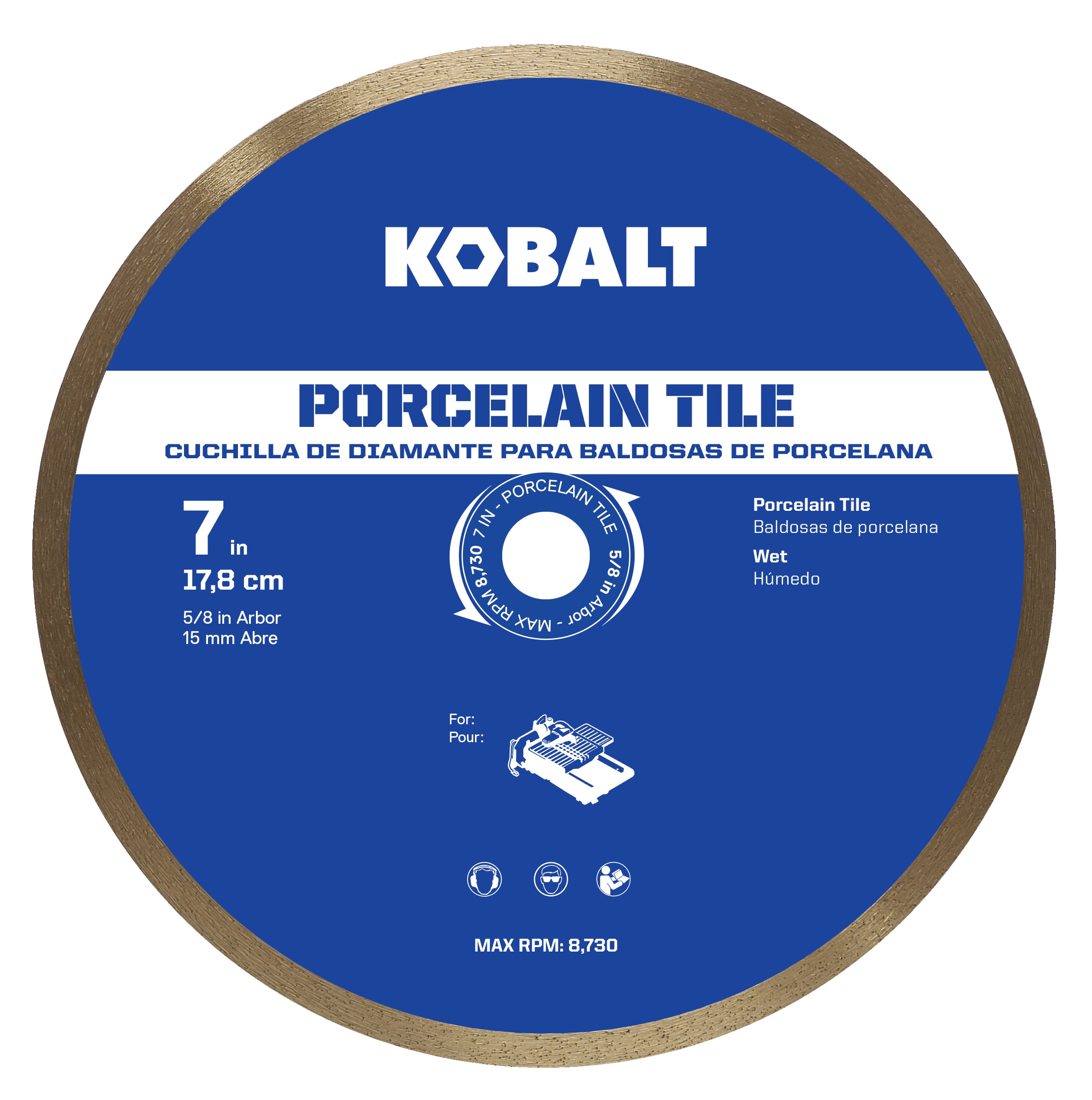 7-in Wet Continuous Rim Diamond Saw Blade Marble | - Kobalt CR07