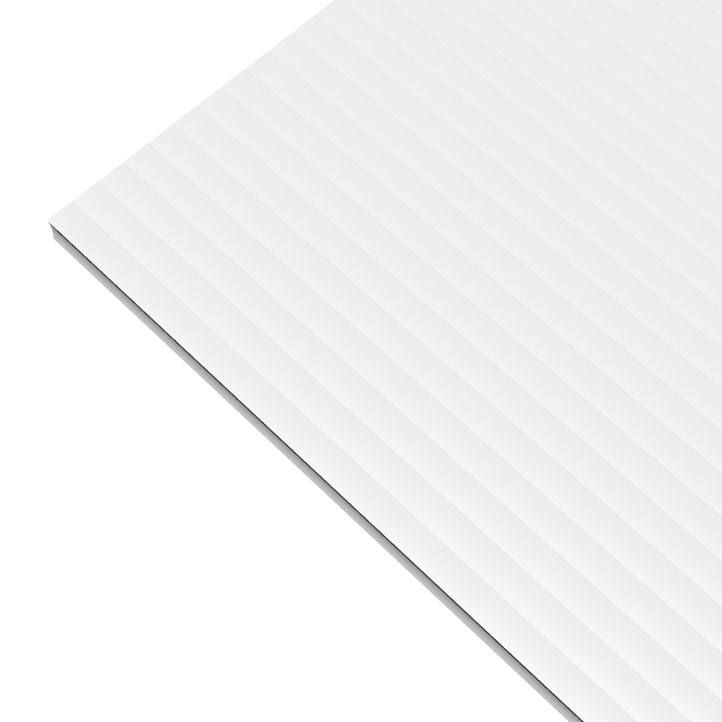 Plaskolite 1TW3036C 0.157-in T x 30-in W x 36-in L White Corrugated Plastic Sheet