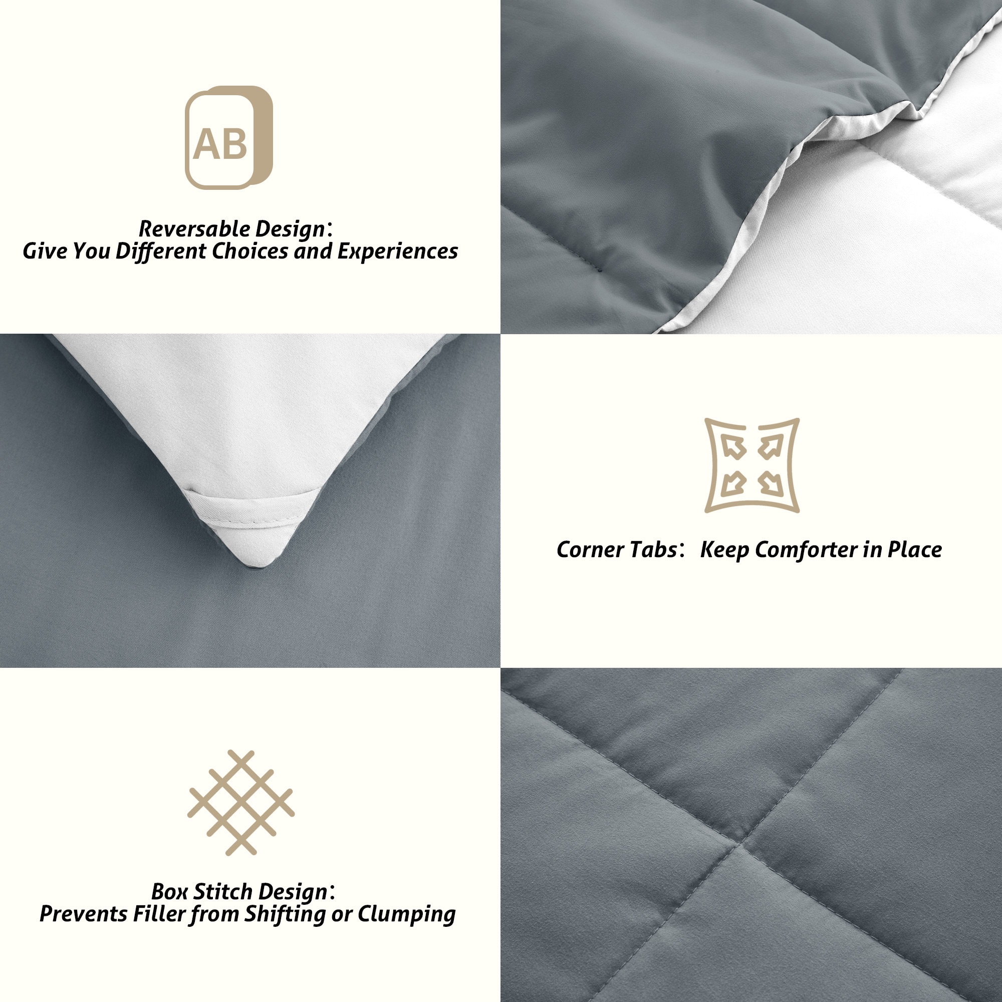 VOUA SAF-165ZSHXB-GYT Comforters-And-Bedspreads - View #7