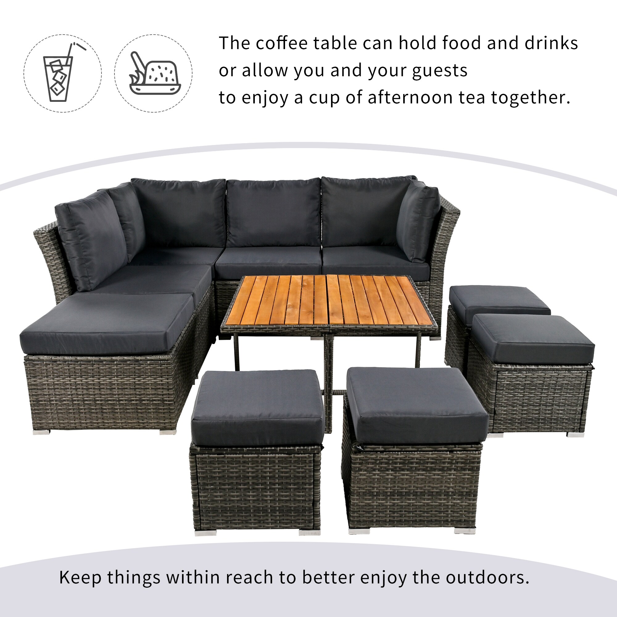 Forclover ALUS-378AE Patio-Conversation-Sets - View #3
