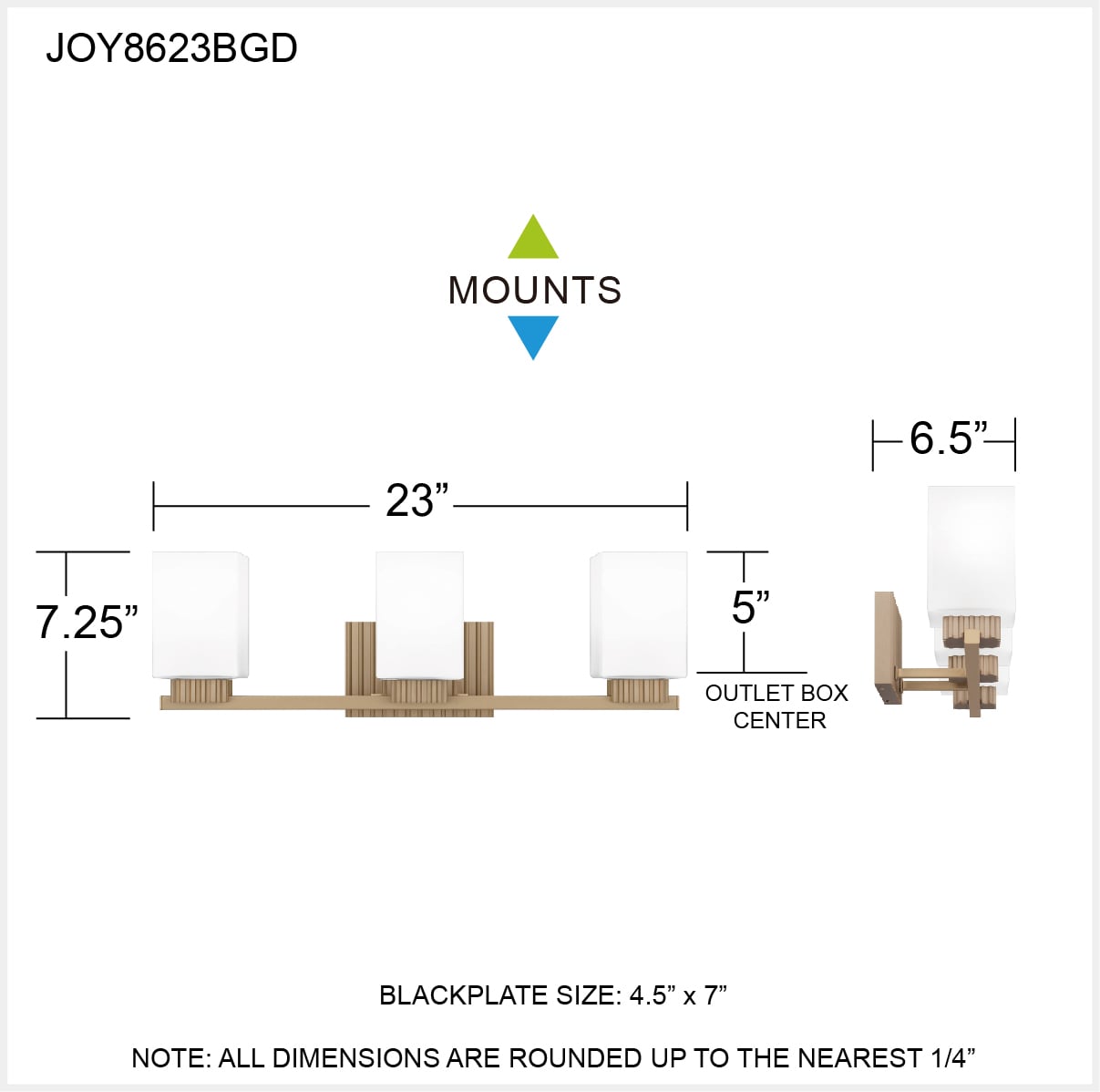 Quoizel JOY8623BGD b089995 - View #5